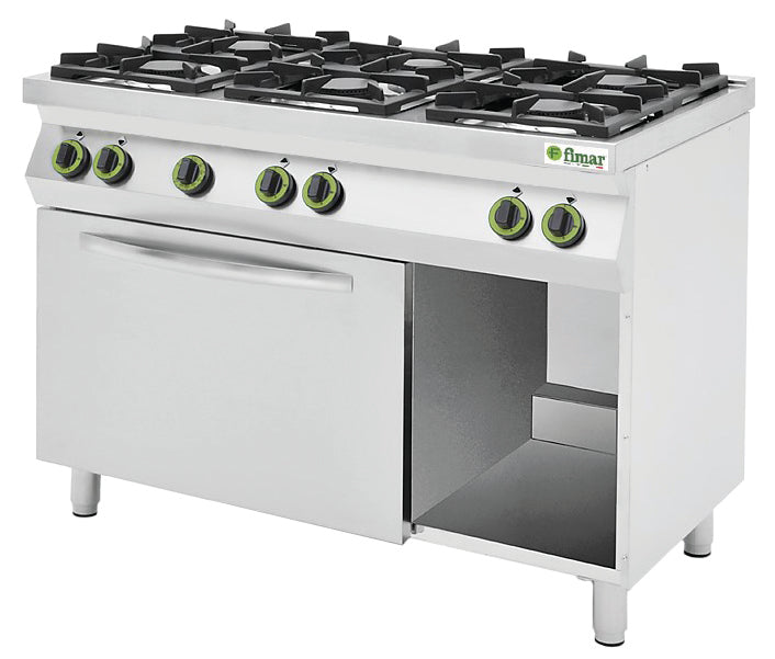 CUCINA 6 FUOCHI GAS C/FORNO A GAS E GRILL C/PORTE