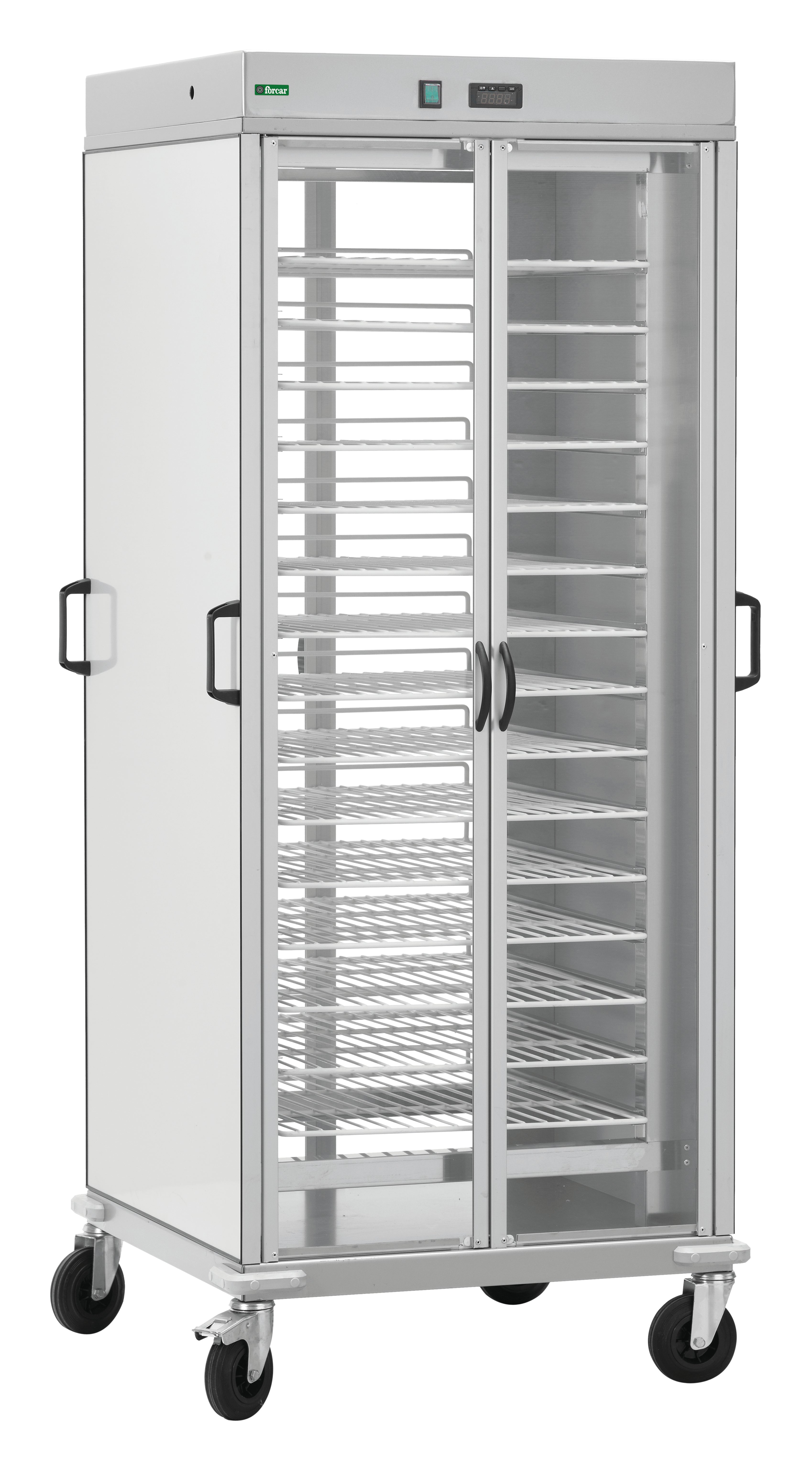 CARRELLO PORTAPIATTI ARMADIATO - RISCALDATO - 10xGN2/1 - GRIGLIE VERNICIATE CG1439AC