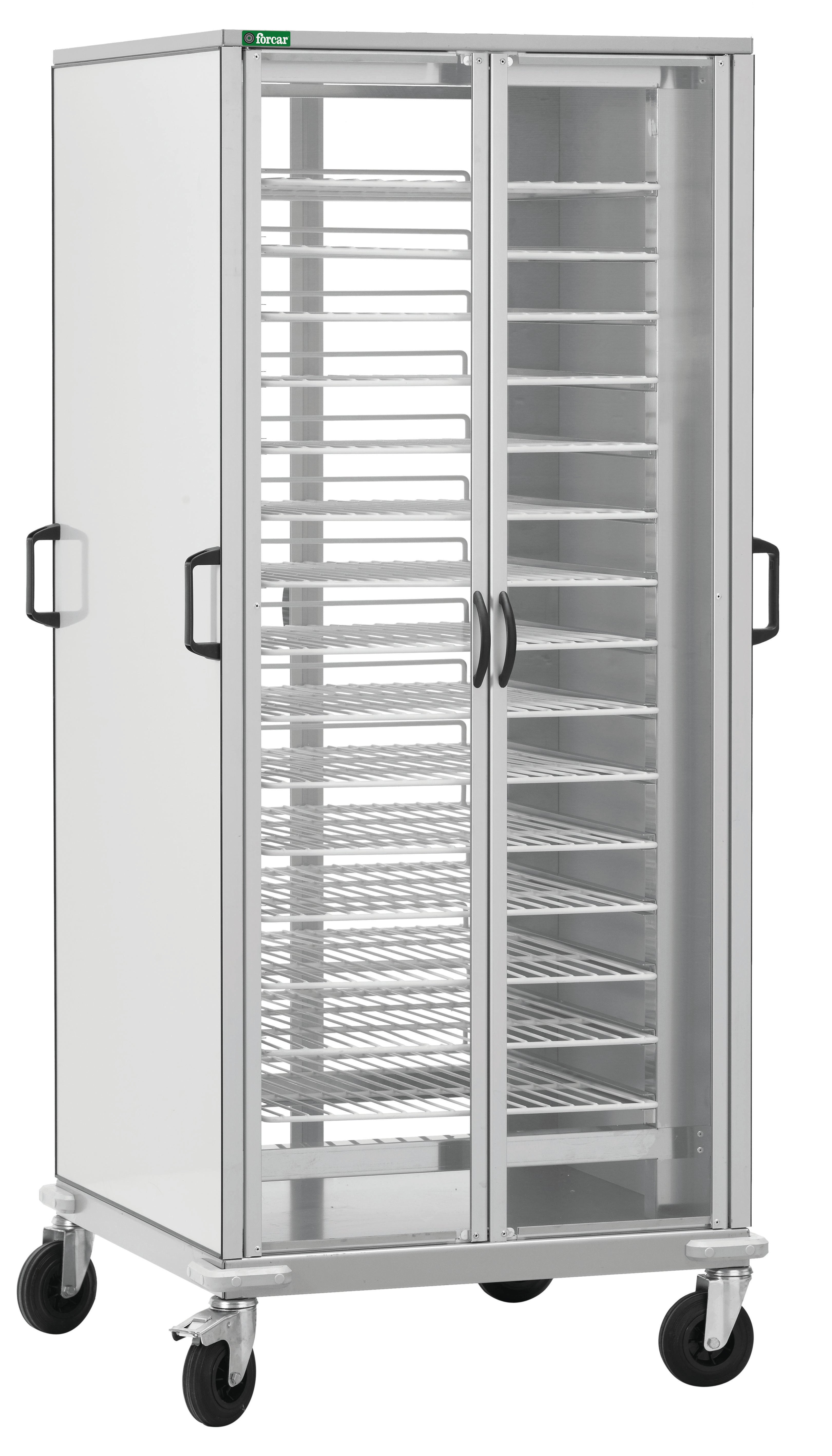 CARRELLO PORTAPIATTI ARMADIATO - 10xGN2/1 - GRIGLIE VERNICIATE CG1439A