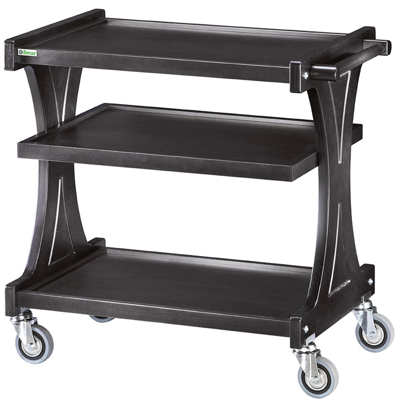 CARRELLO LEGNO 3 PIANI + PIANETTO REGGIPIATTO - CARBON CL2150CA-A100