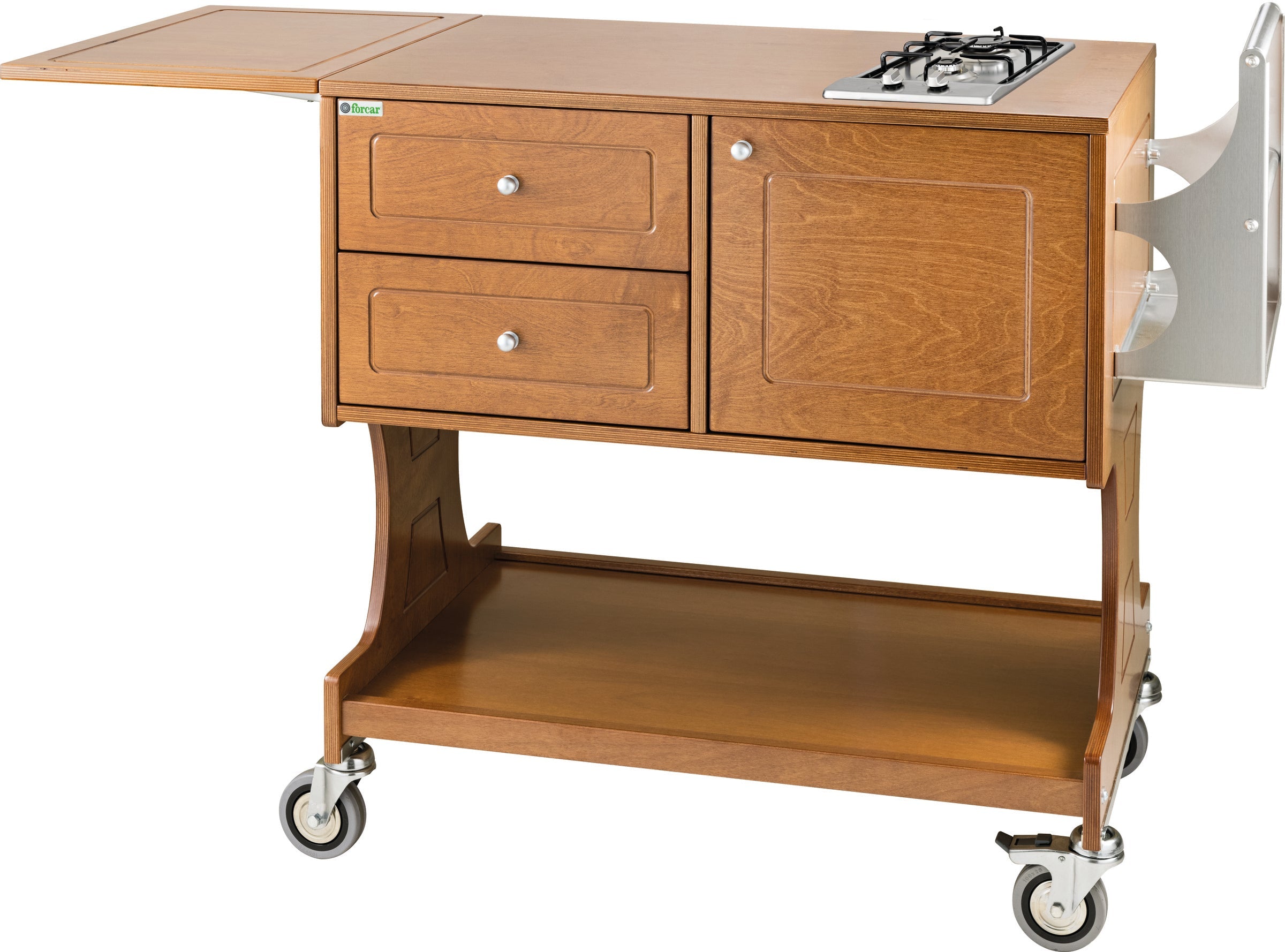 CARRELLO LEGNO FLAMBE' - NOCE CL2750