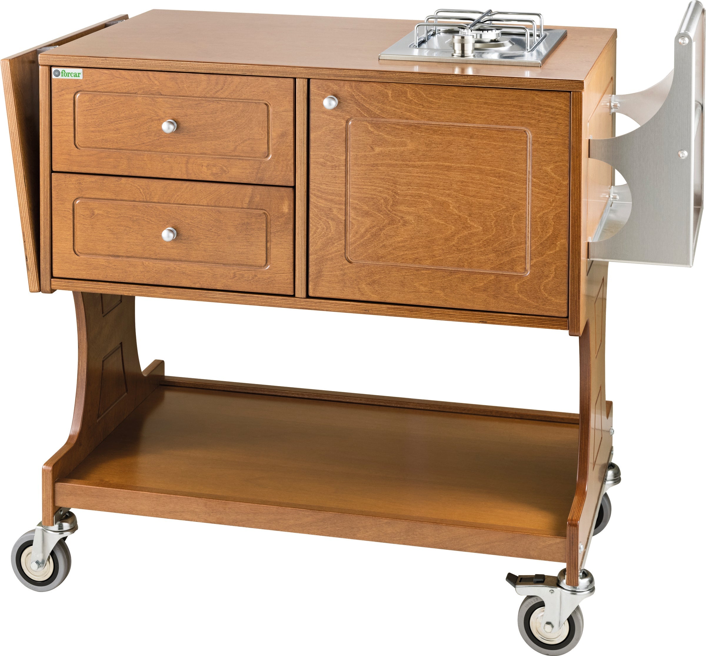 CARRELLO LEGNO FLAMBE' - NOCE CL2751