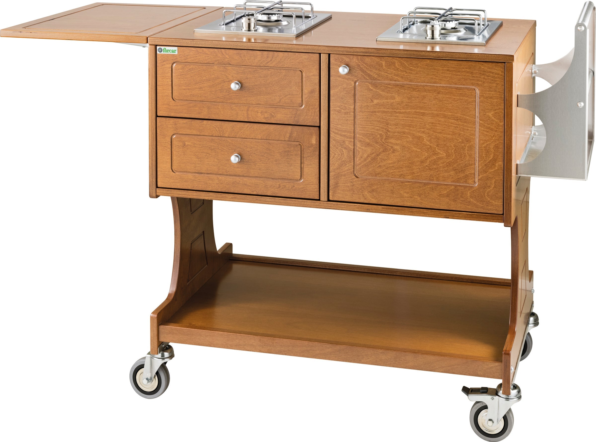 CARRELLO LEGNO FLAMBE' - NOCE CL2752