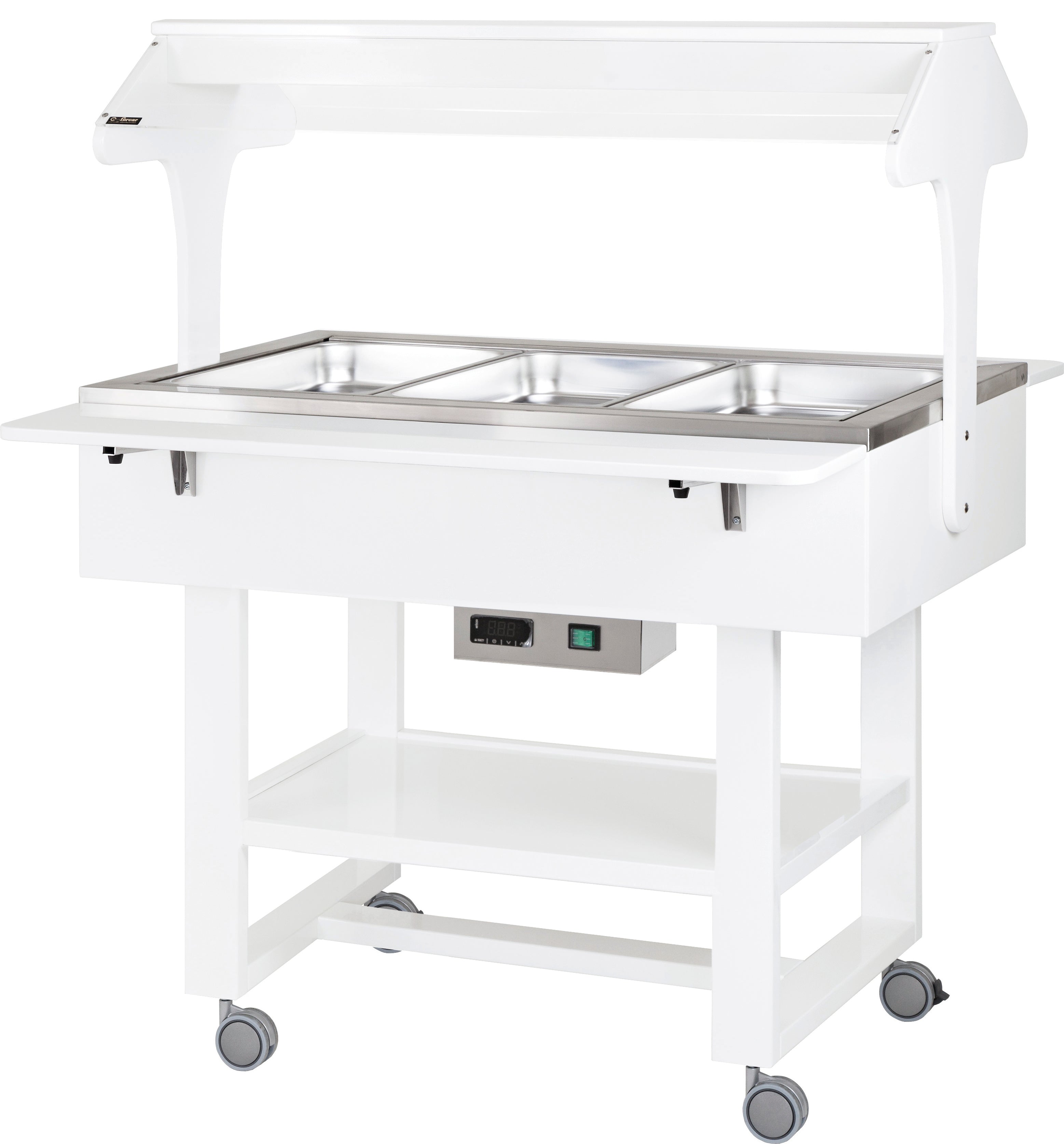 CARRELLO LEGNO BAGNOMARIA 3xGN1/1 - BIANCO CL2774NB