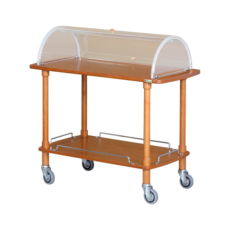 CARRELLO LEGNO 2 PIANI C/CUPOLA SEMICIRCOLARE CLC2012