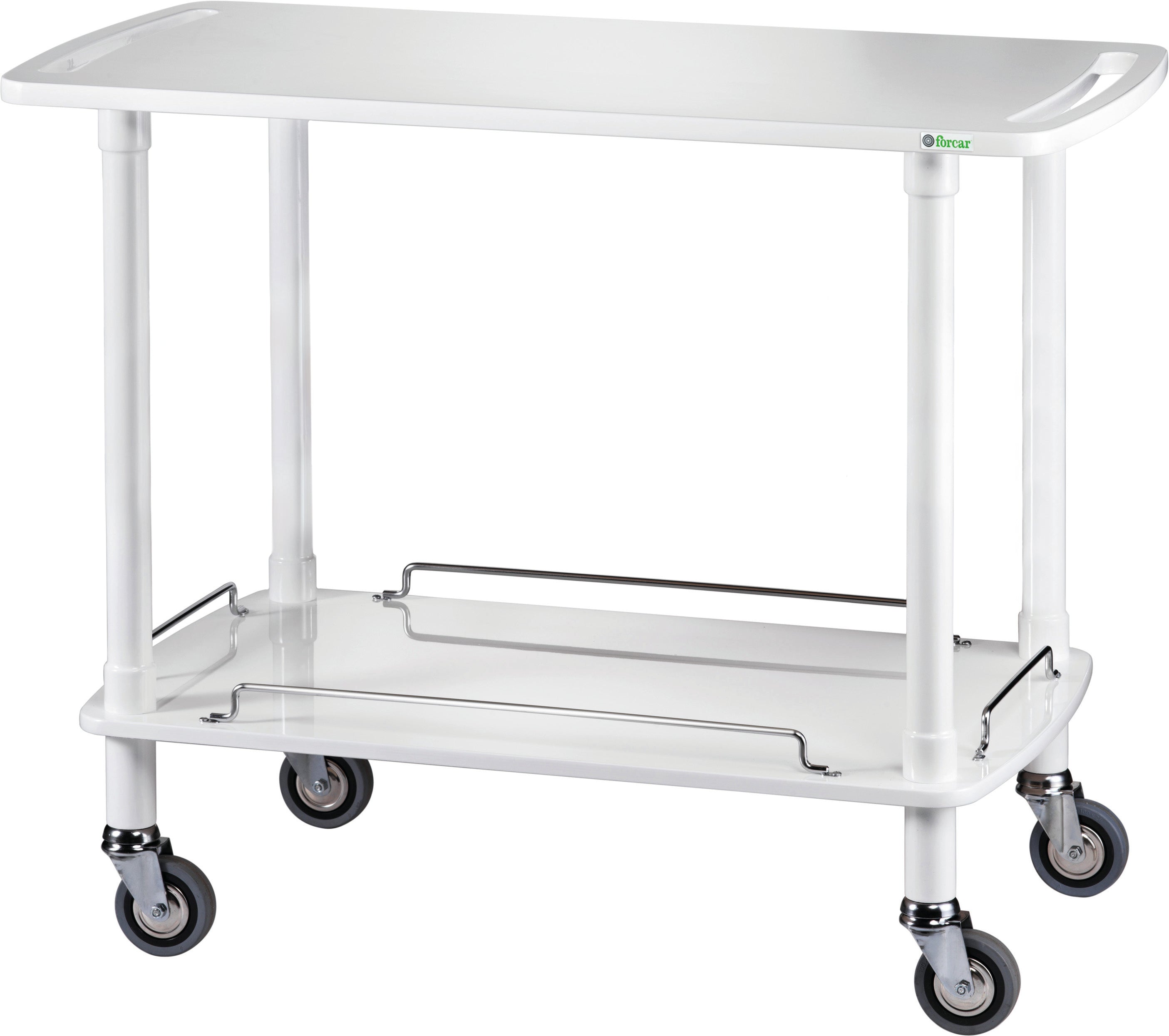 CARRELLO LEGNO 2 PIANI - LACCATO BIANCO CLP2002BRF2