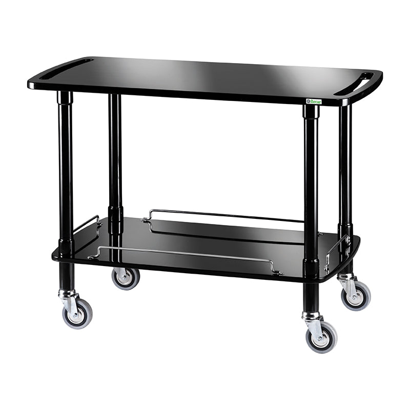 CARRELLO LEGNO 2 PIANI - LACCATO NERO CLP2002NRF2