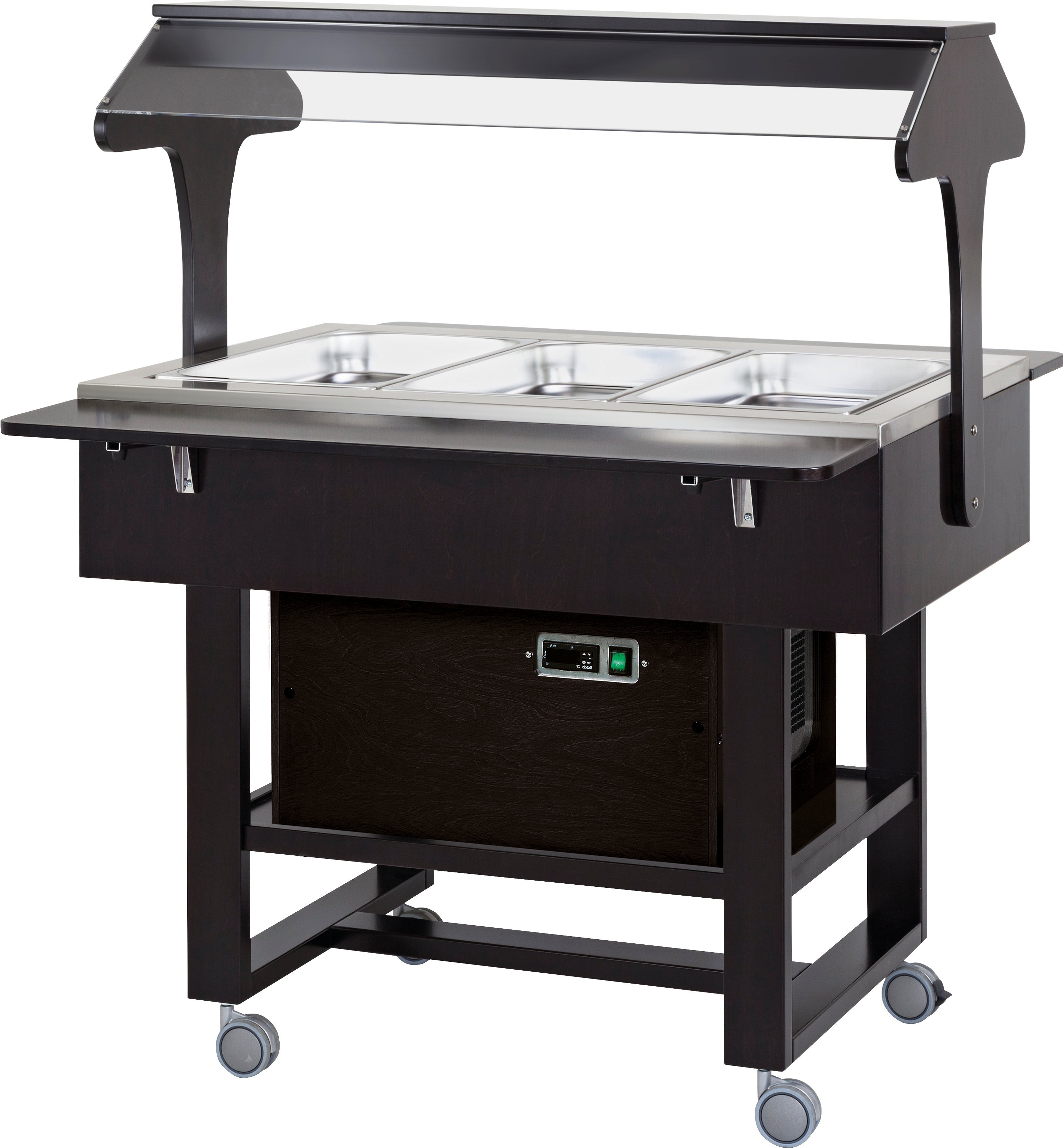 CARRELLO REFRIGERATO LEGNO 3x1/1 - CARBON CLR2786NBTCA