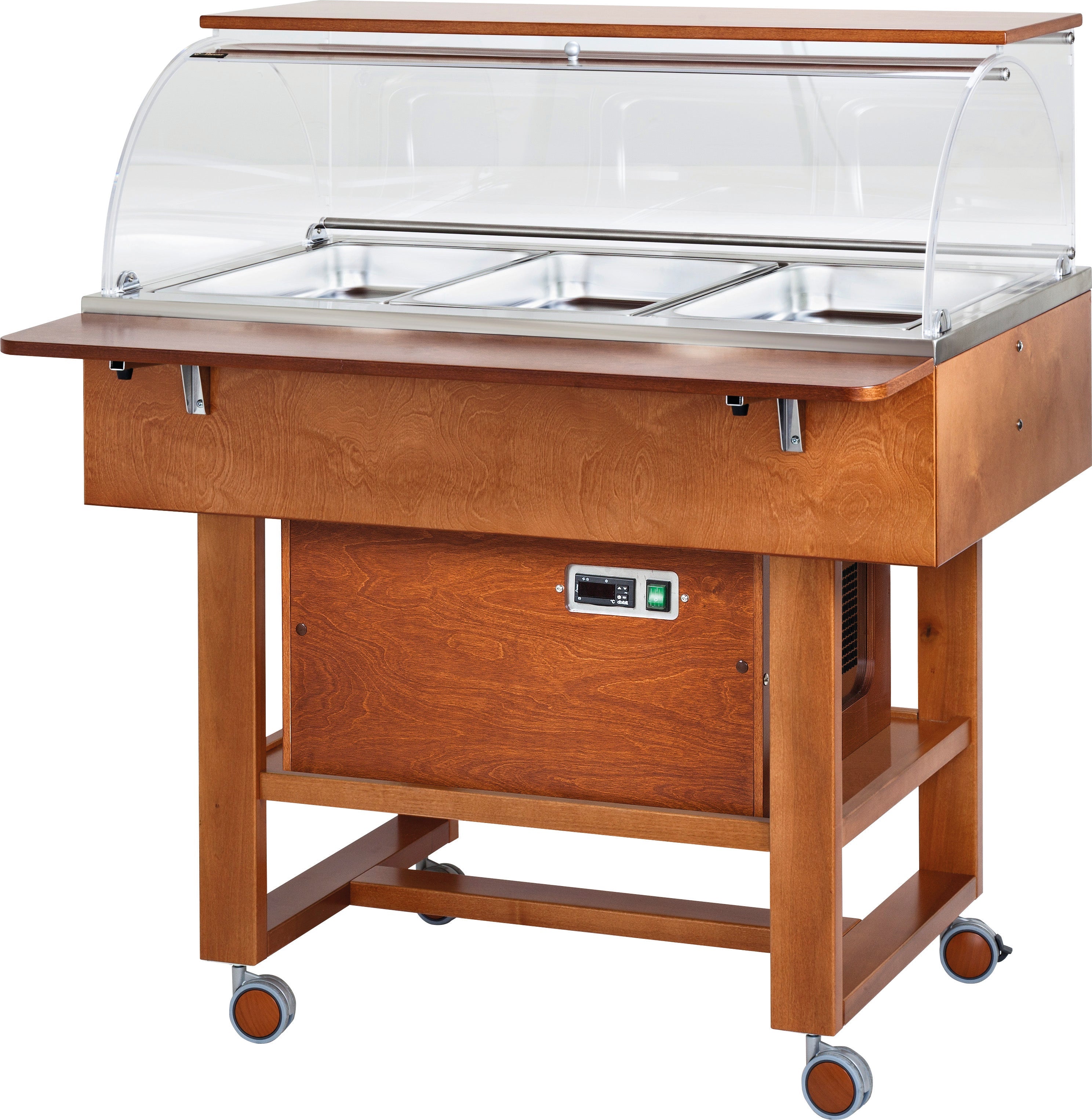 CARRELLO REFRIGERATO LEGNO 3x1/1 CUPOLA SEMICIRCOLARE CLR2787N
