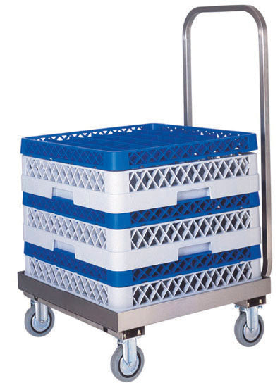 CARRELLO INOX PORTACESTELLI LAVASTOVIGLIE C/MANICO CP1445