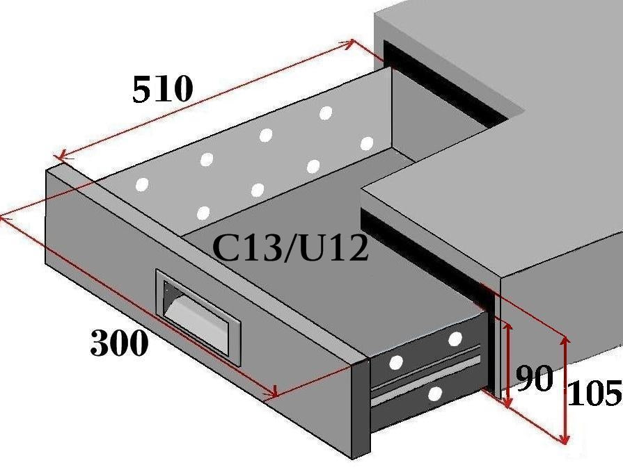SET 2 CASSETTI PER TAVOLI MOD. UGN U12