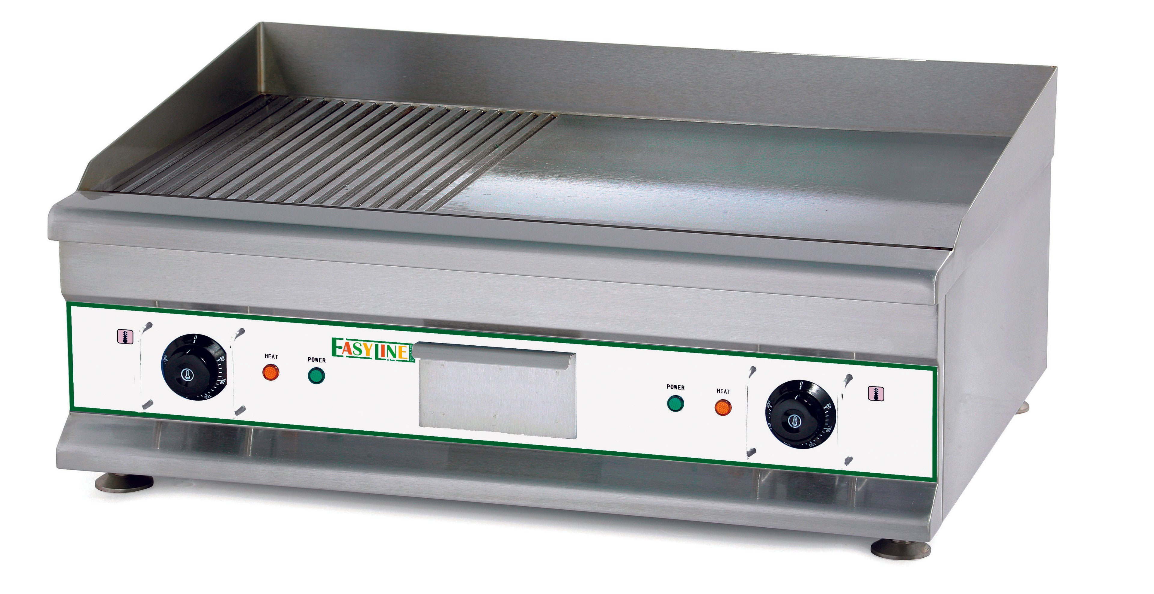 Fry Top Professionale elettrico misto liscio/rigato da banco EG750M