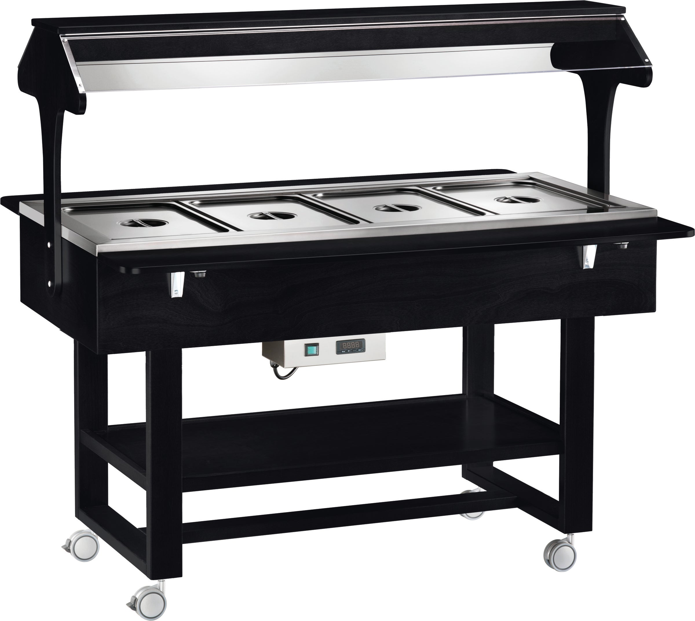 ESPOSITORE LEGNO BAGNOMARIA 4xGN1/1 - CARBON ELC2828CA
