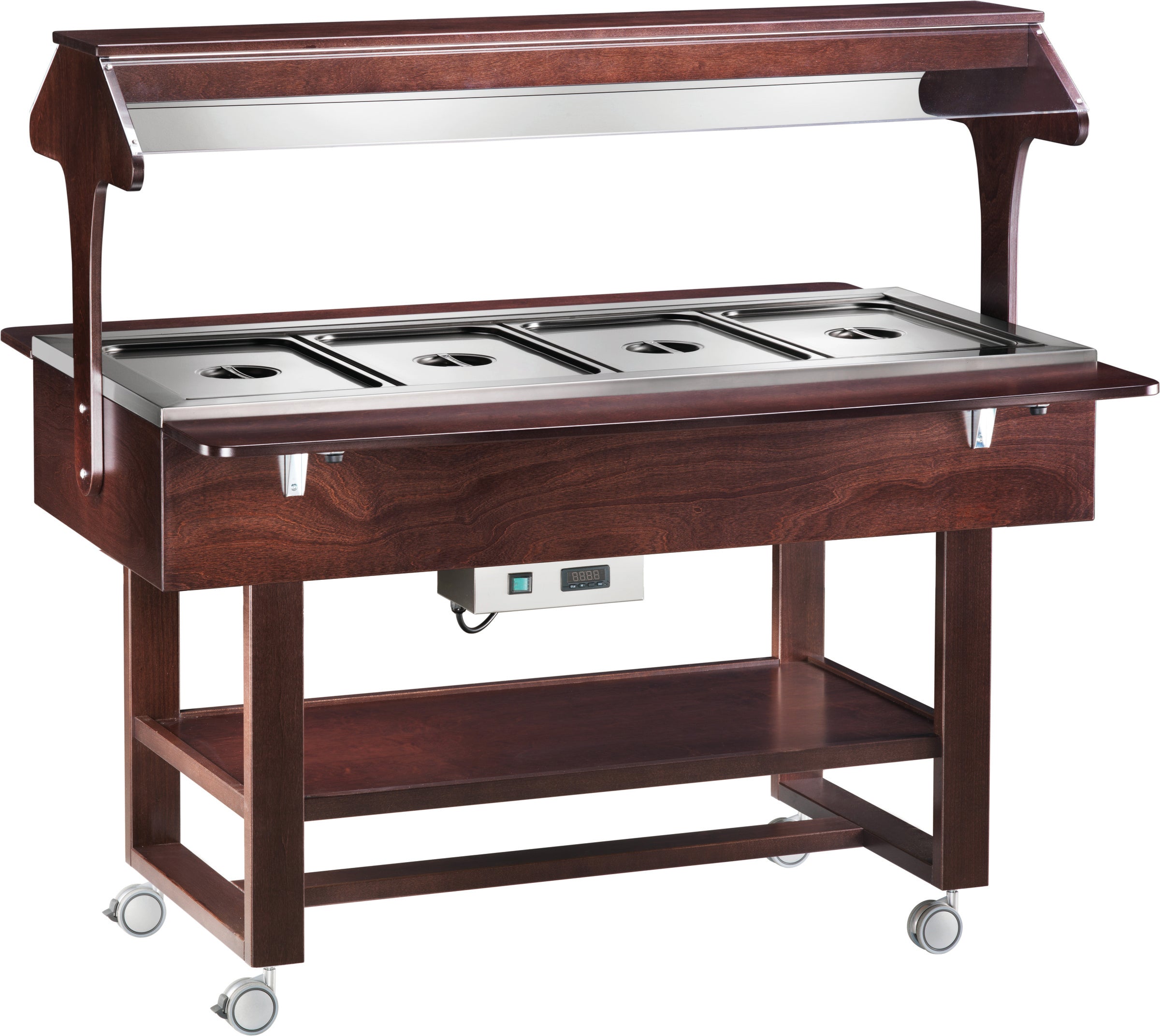 ESPOSITORE LEGNO BAGNOMARIA 4xGN1/1 - WENGE' ELC2828W