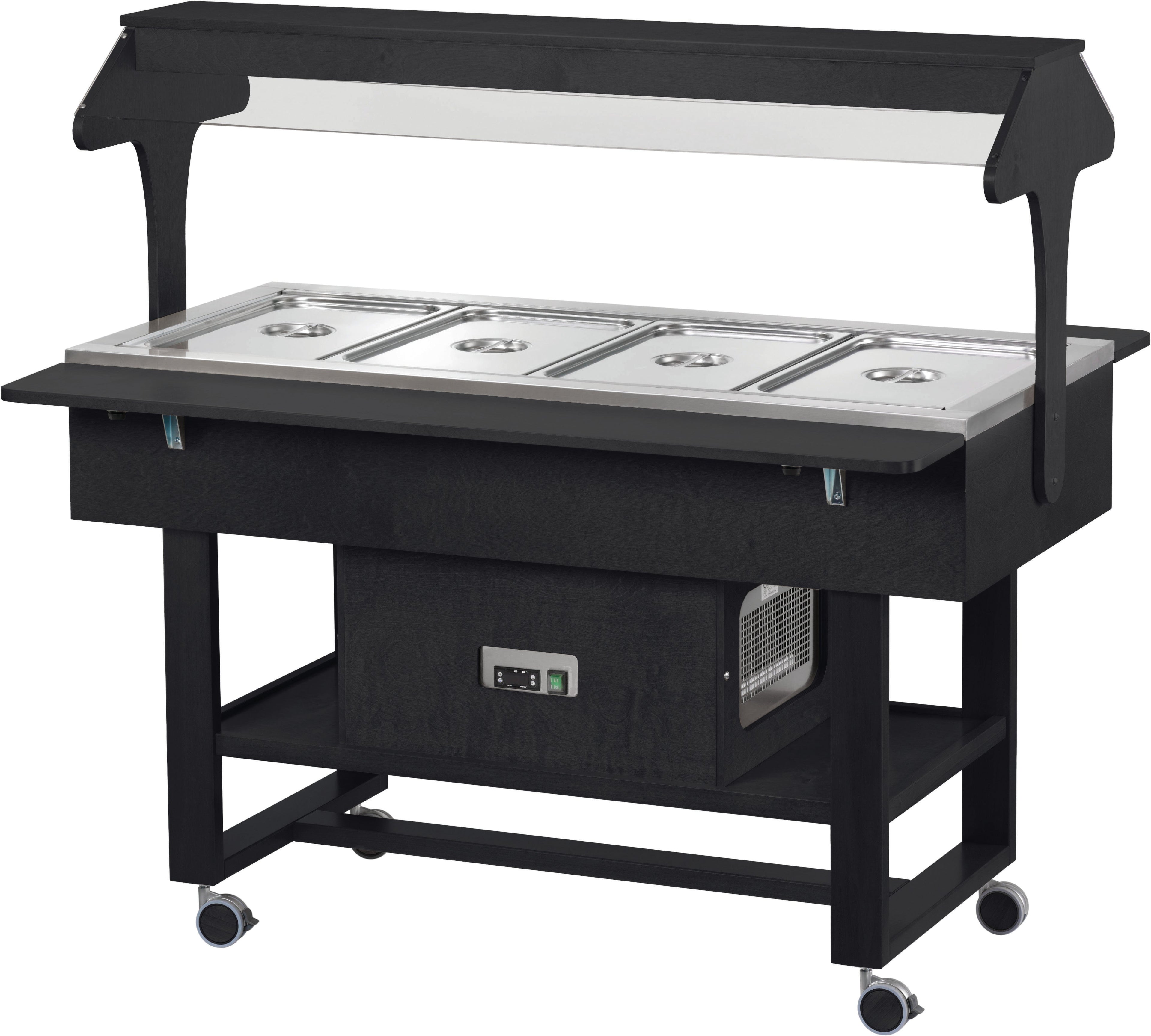 ESPOSITORE REFRIGERATO LEGNO 4xGN1/1 -5°+5°C - CARBON ELR2825BTCA