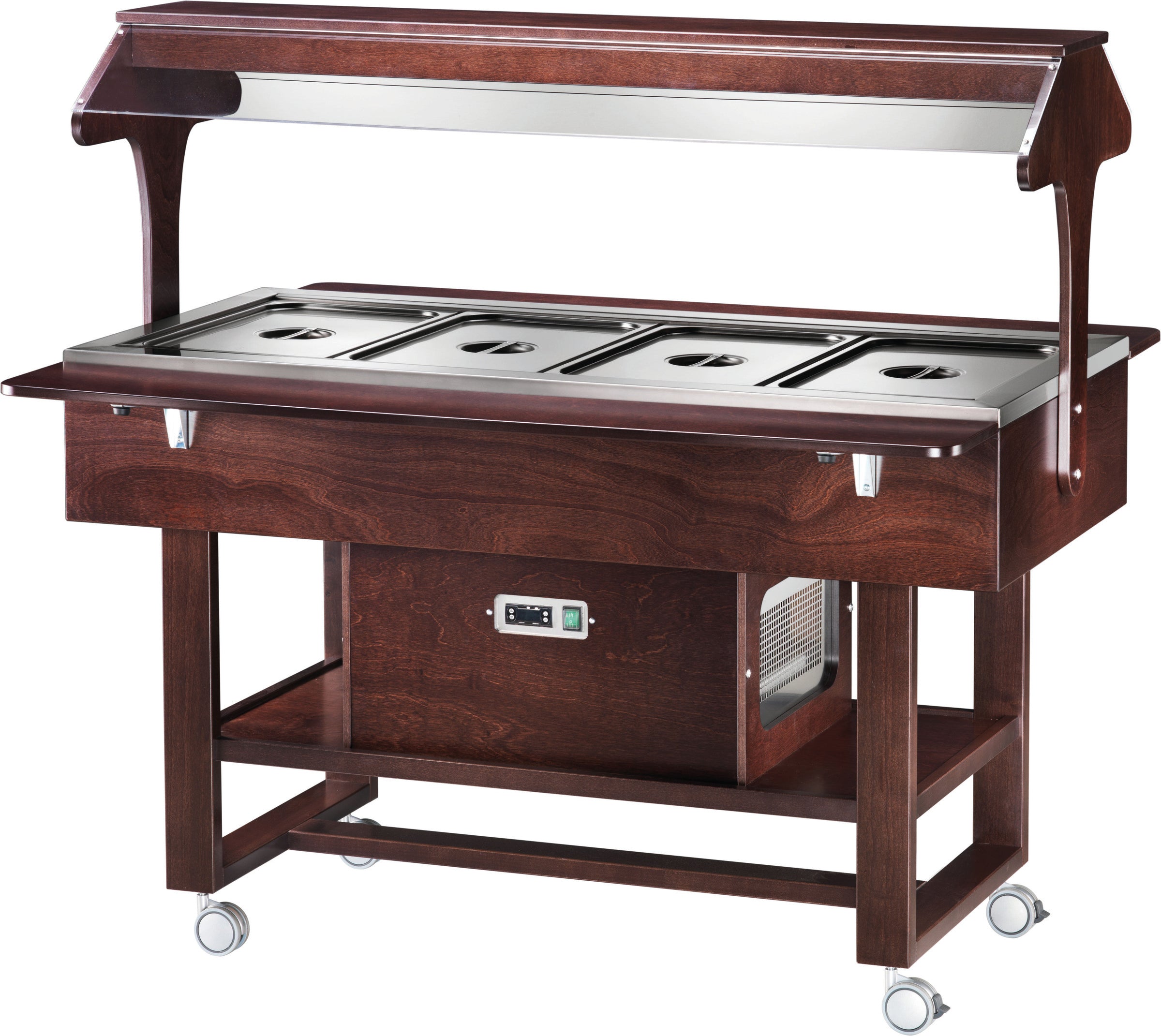 ESPOSITORE REFRIGERATO LEGNO 4xGN1/1 -5°+5°C - WENGE' ELR2825BTW