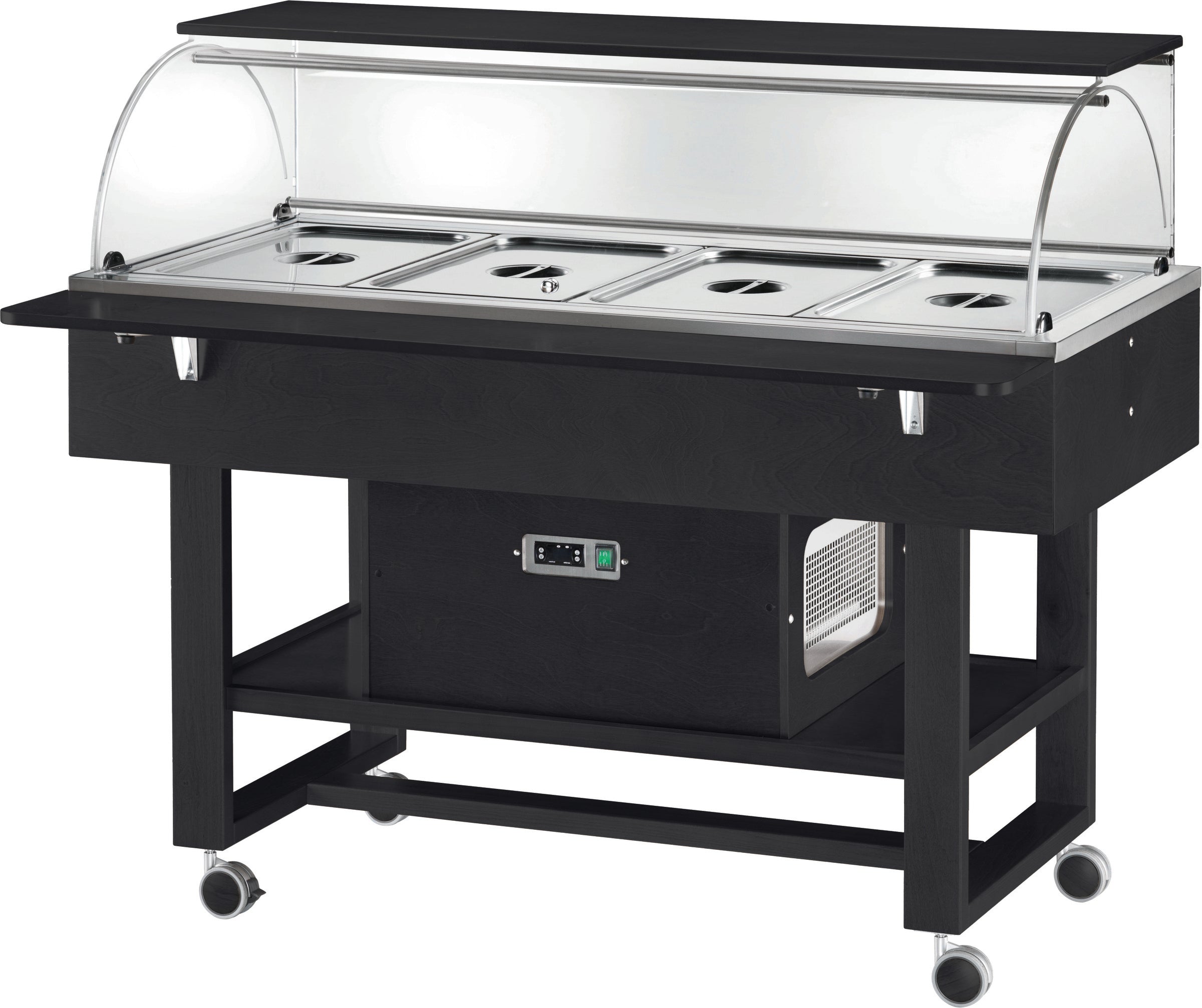 ESPOSITORE REFRIGERATO LEGNO 4xGN1/1 -5°+5°C - CARBON ELR2826BTCA