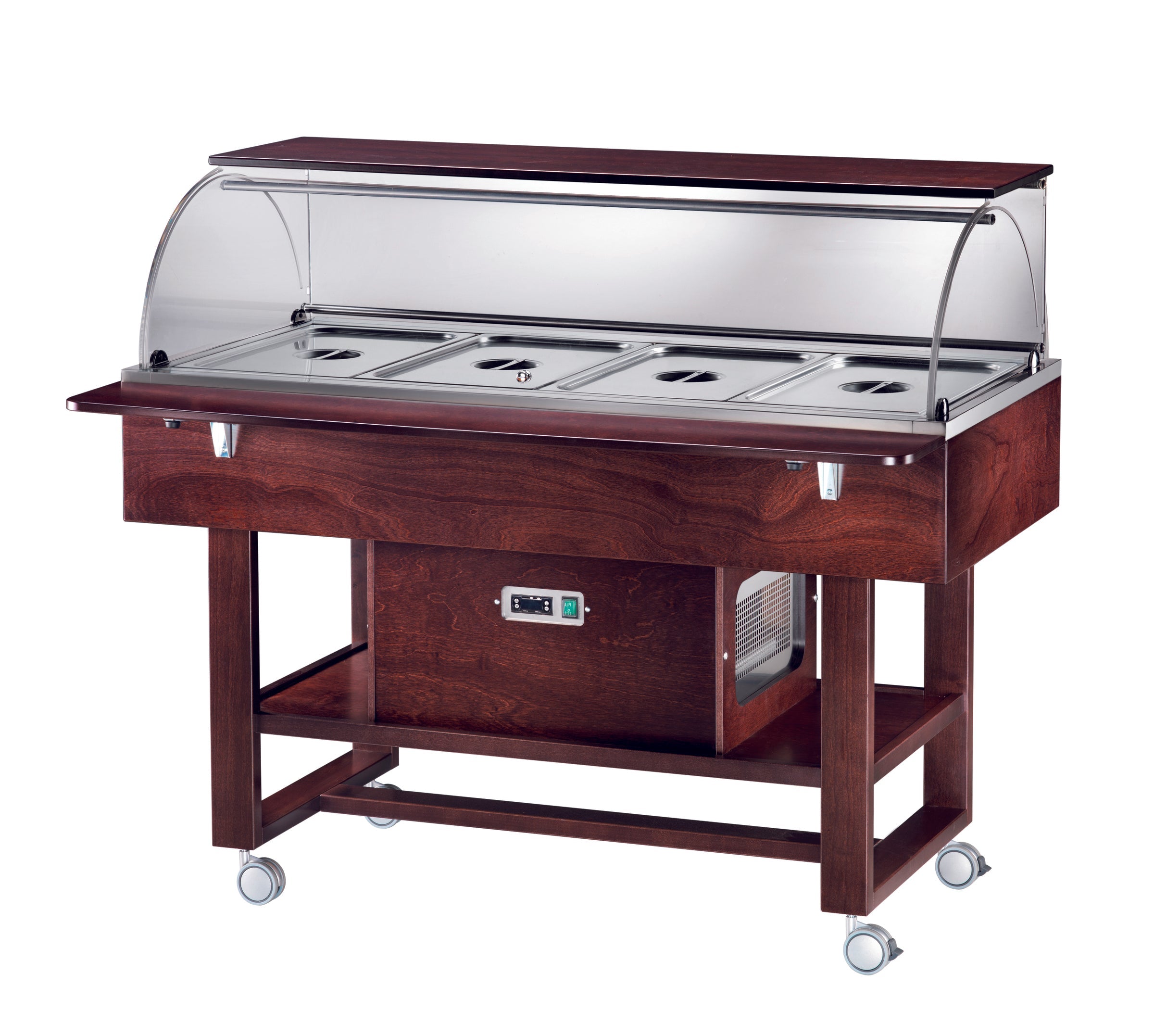 ESPOSITORE REFRIGERATO LEGNO 4xGN1/1 -5°+5°C - WENGE' ELR2826BTW