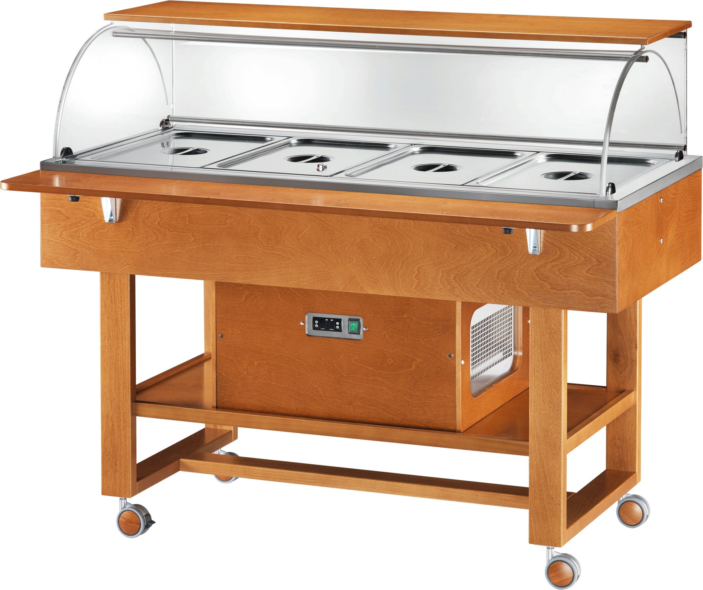 ESPOSITORE REFRIGERATO LEGNO 4xGN1/1 CUPOLA QUADRA ELR2826