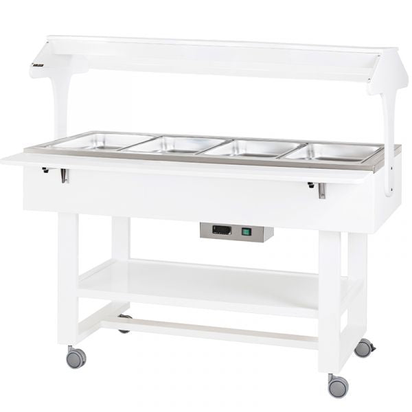 ESPOSITORE LEGNO BAGNOMARIA 4xGN1/1 - BIANCO ELC2828B