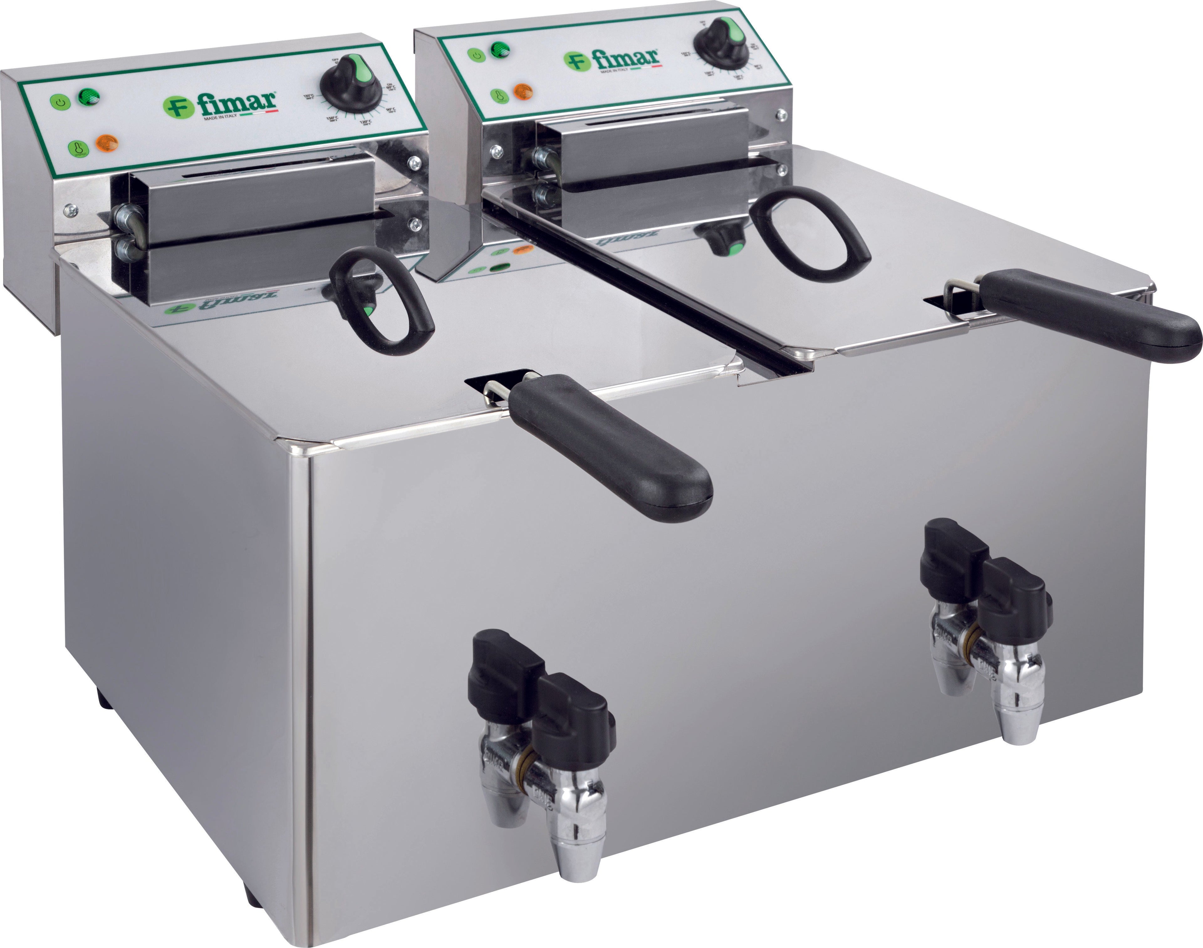 FRIGGITRICE ELETTRICA DOPPIA C/RUBINETTO FR1010RN - 400V 3PH