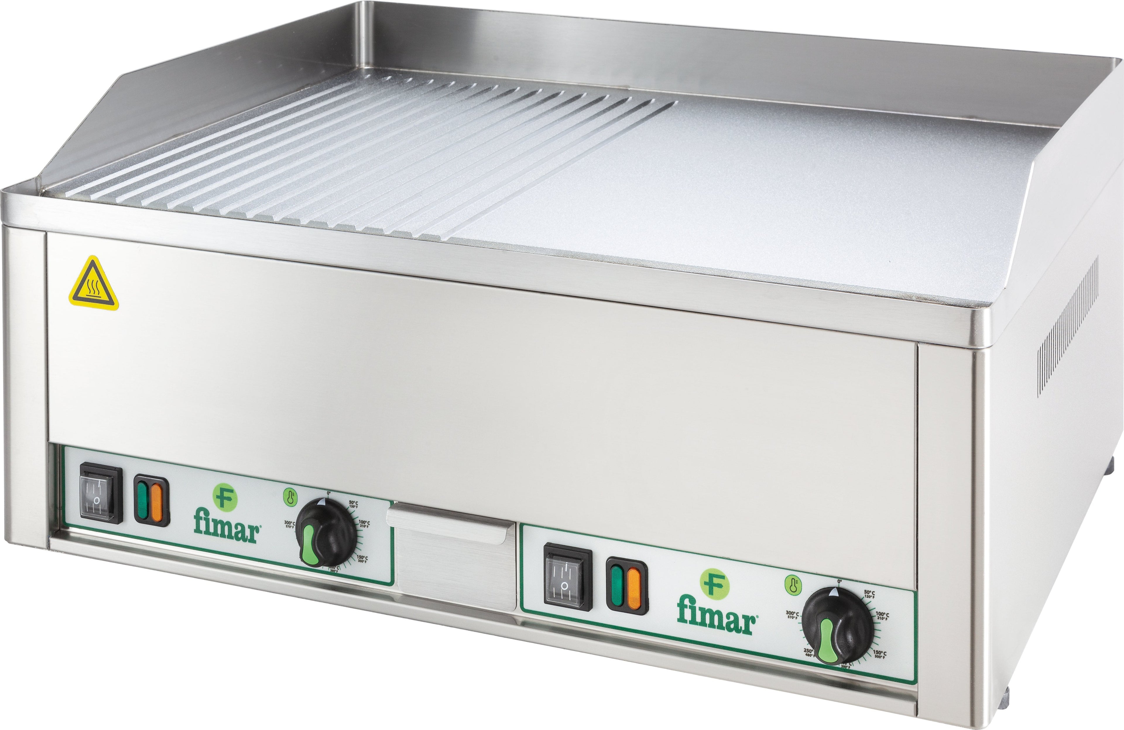 FRY TOP DOPPIO LISCIO-RIGATO CROMATO - 3PH