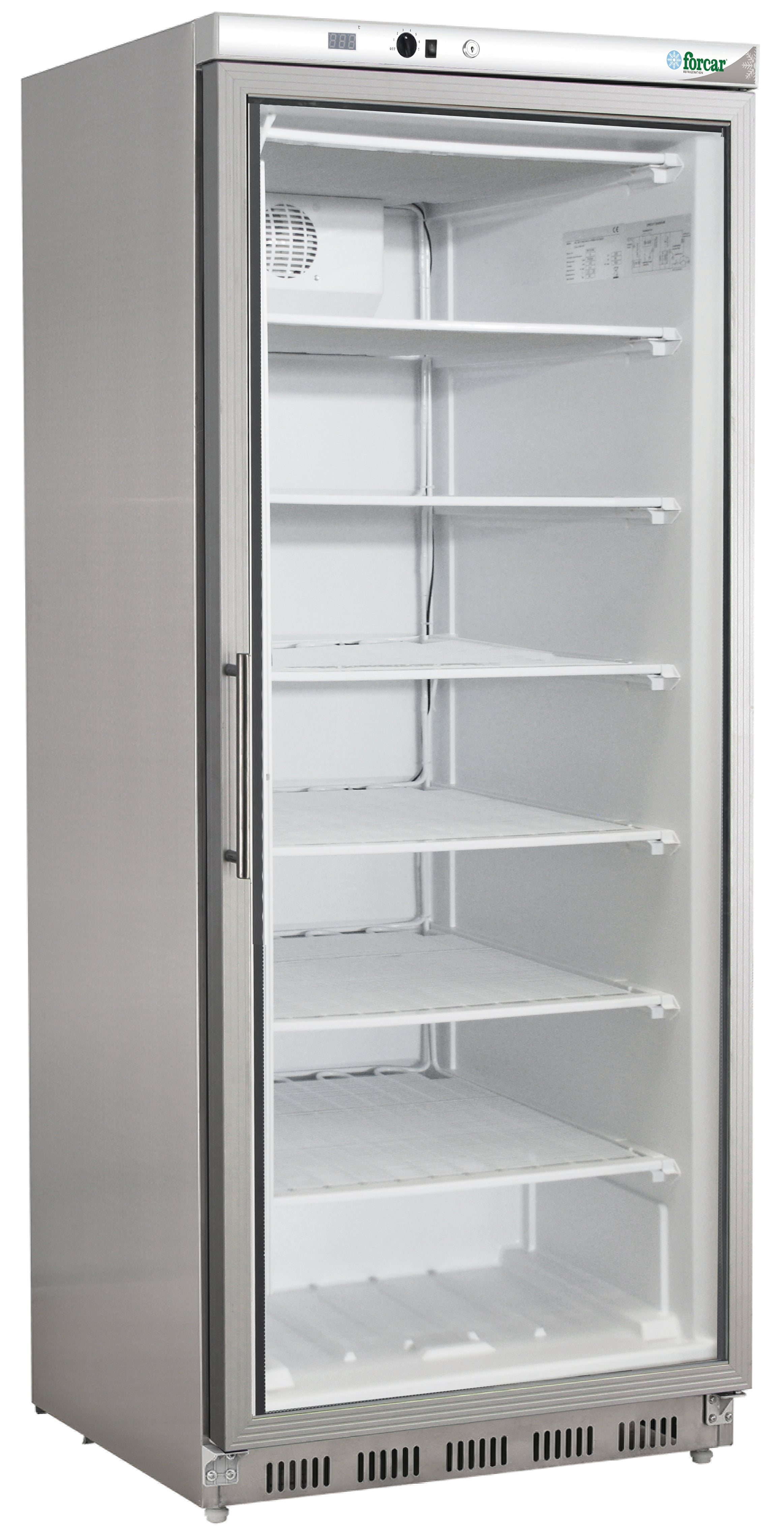 ARMADIO REFRIGERATO ECO STATICO INOX 18-22°C C/VETRO G-EF600GSS