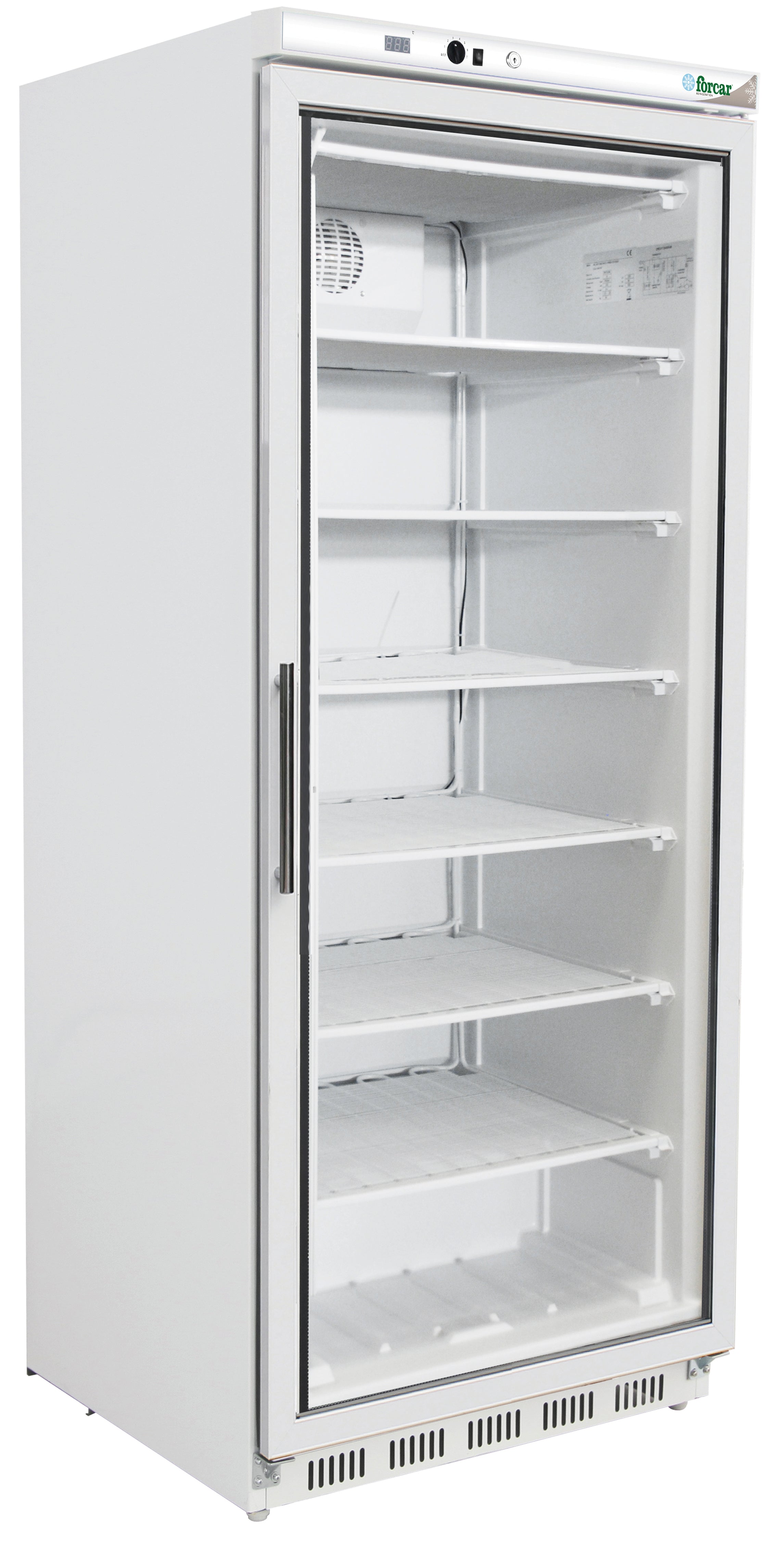 ARMADIO REFRIGERATO ECO STATICO -18-22°C BIANCO C/VETRO G-EF600G
