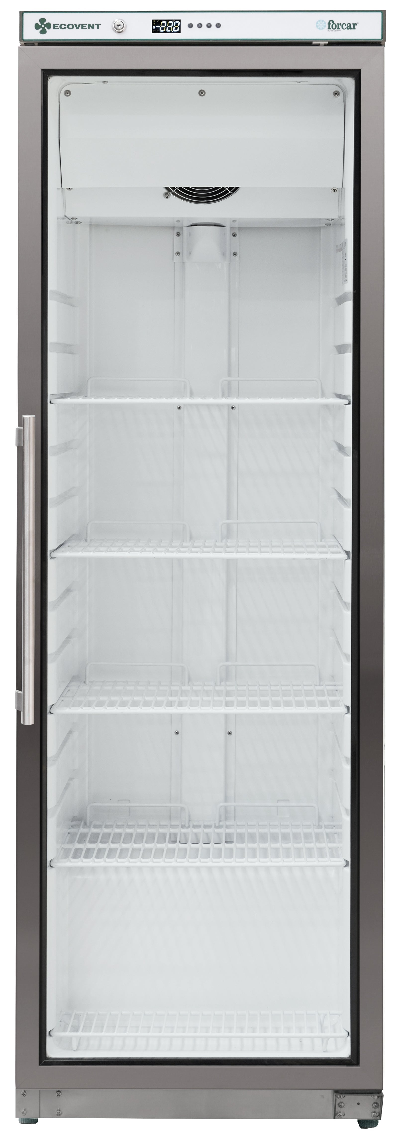ARMADIO REFRIGERATO ECO VENTILATO INOX -18-22°C C/VETRO G-EFV400GSS