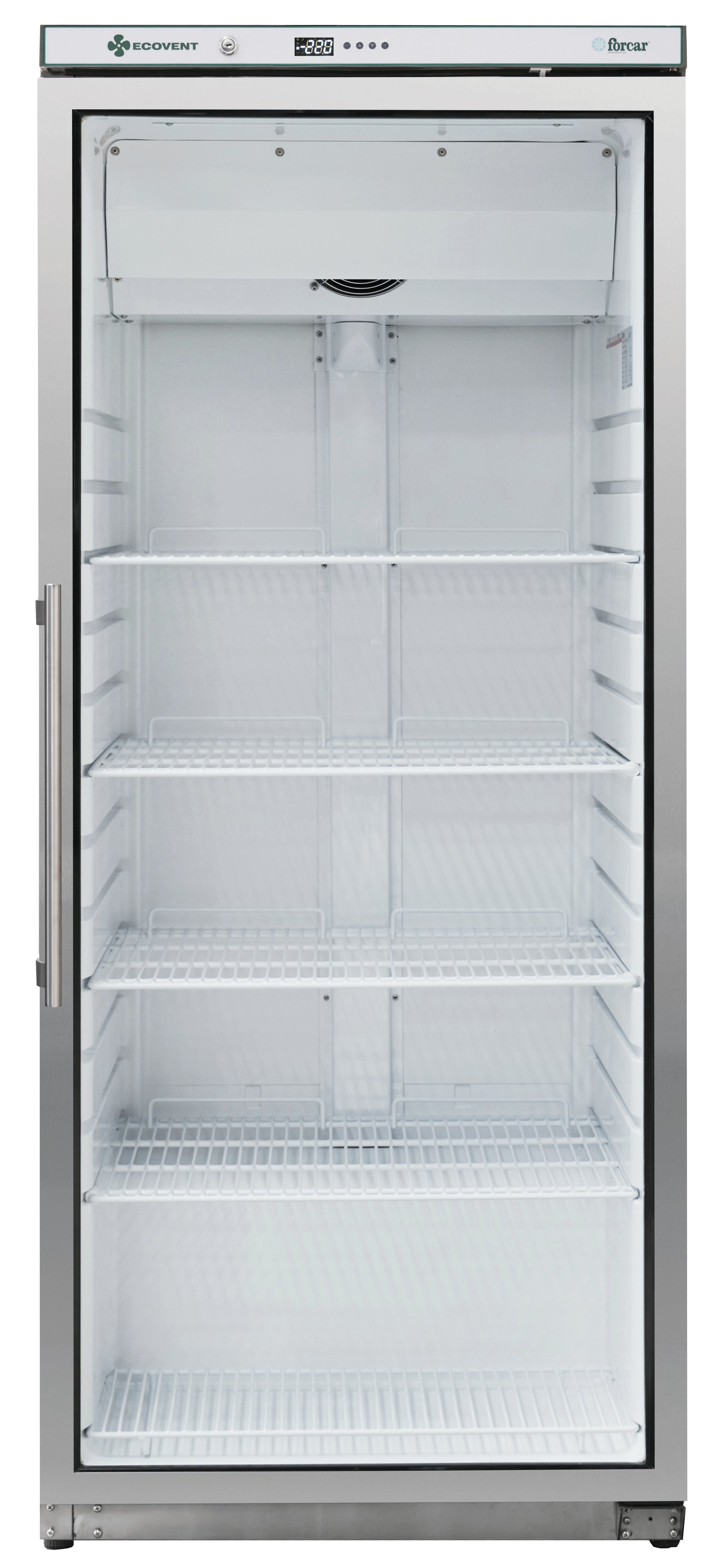 ARMADIO REFRIGERATO ECO VENTILATO INOX -18-22°C C/VETRO G-EFV600GSS