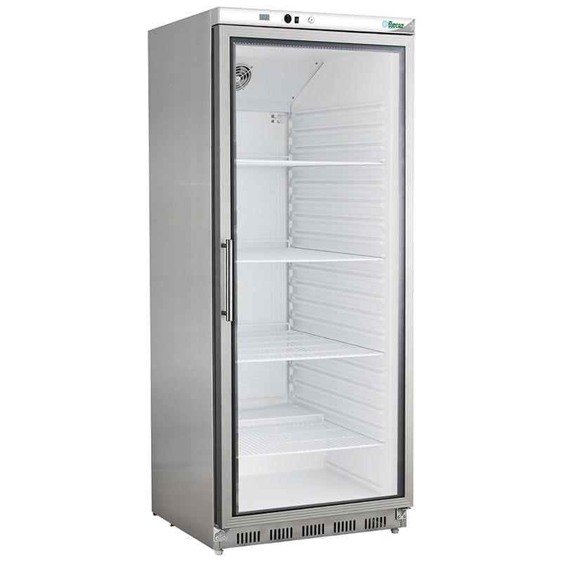 ARMADIO REFRIGERATO ECO VENTILATO INOX 0+8°C C/VETRO G-ERV600GSS