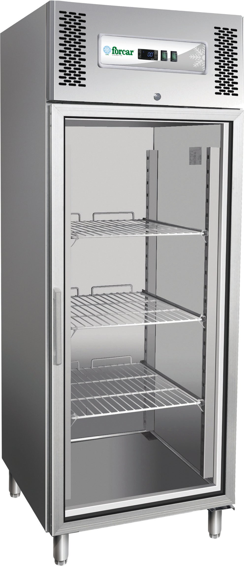 ARMADIO REFRIGERATO INOX VENTILATO +2+8°C C/VETRO G-GN650TNG