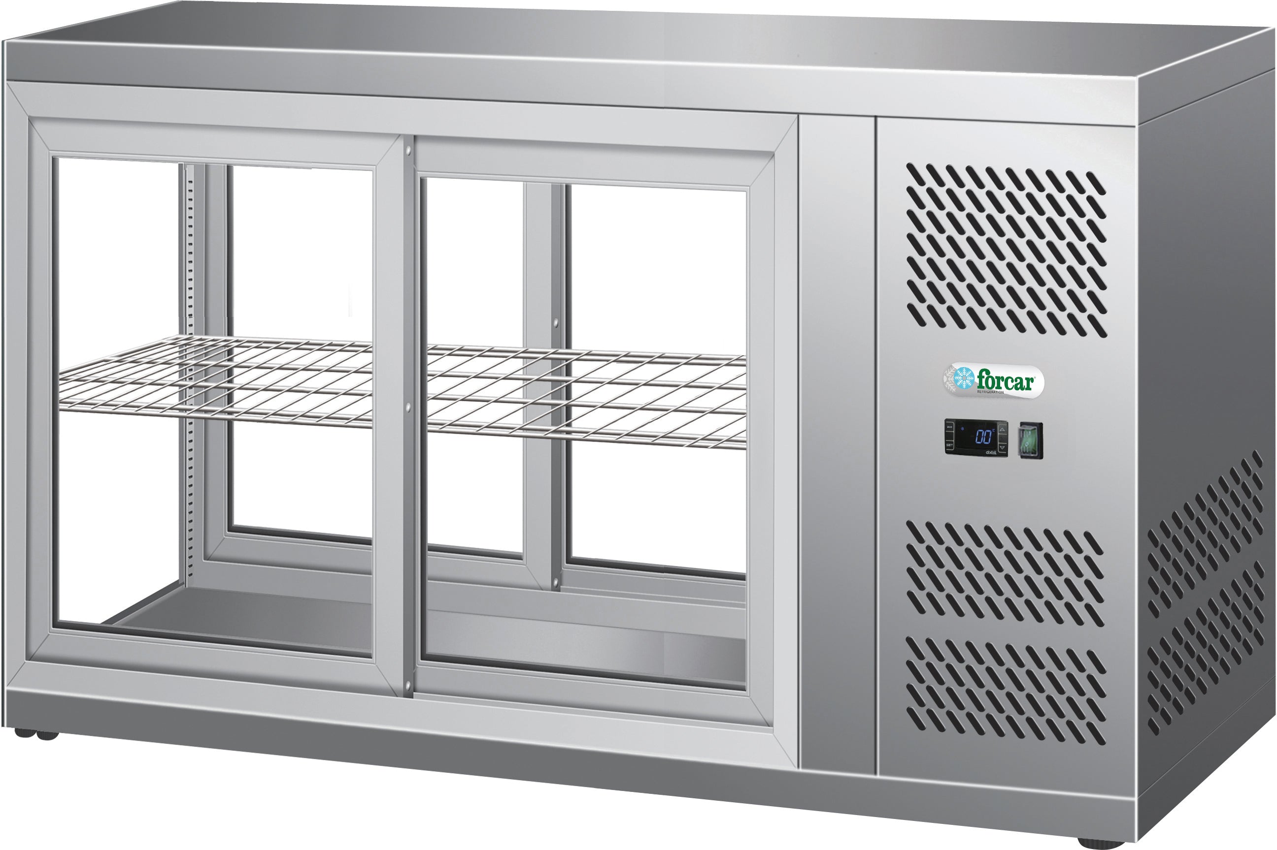 VETRINA DA BANCO REFRIGERATO VENTILATO INOX +2+8°C G-HAV111