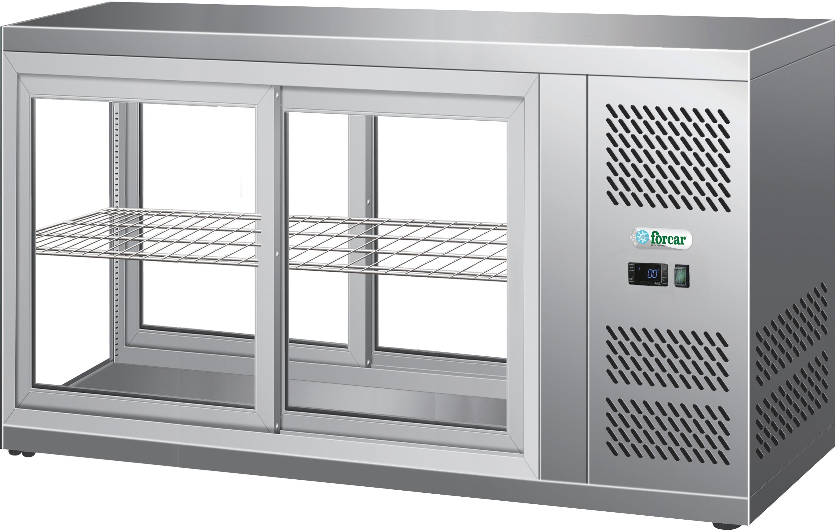 VETRINA DA BANCO REFRIGERATO VENTILATO INOX +2+8°C G-HAV131