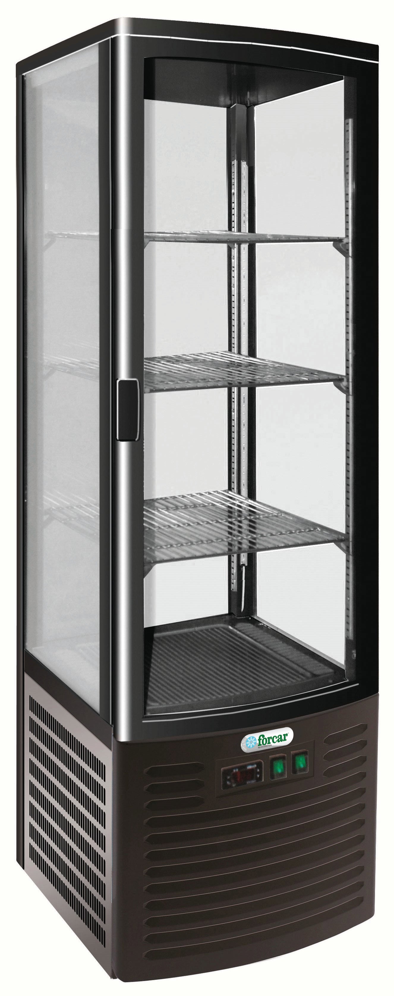VETRINA 4 LATI REFRIGERATA VENTILATA +2+8°C NERO G-LSC235B