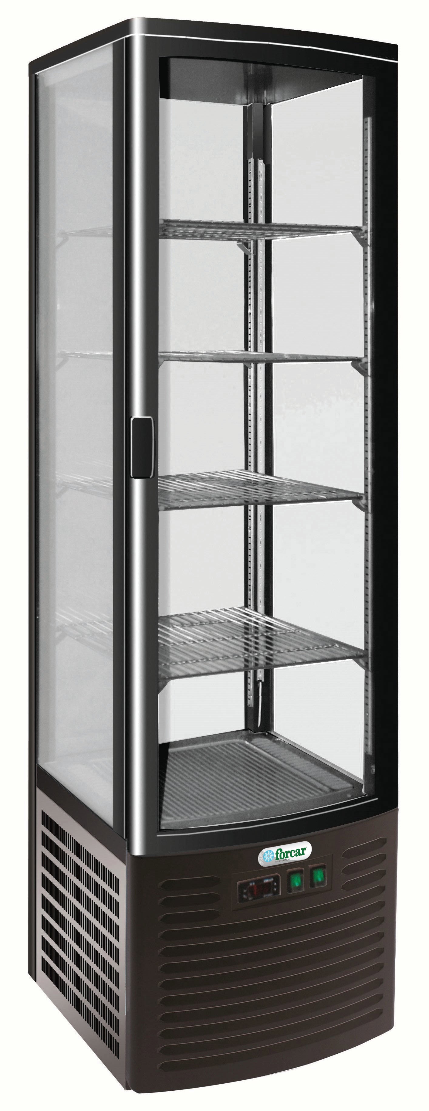 VETRINA 4 LATI REFRIGERATA VENTILATA +2+8°C NERO G-LSC280B