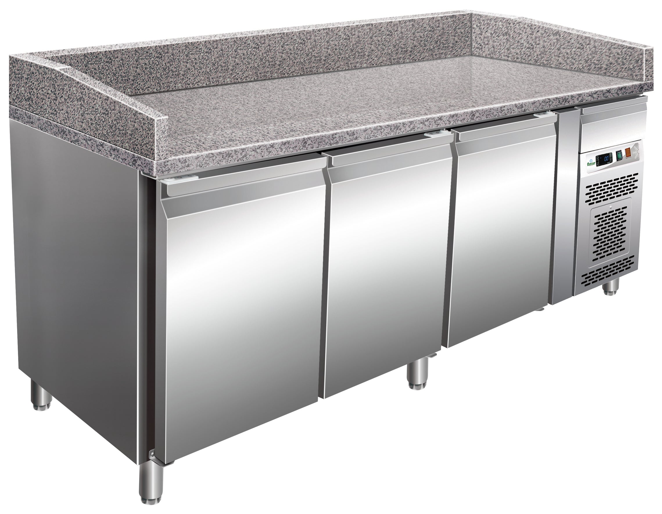 BANCO PIZZA REFRIGERATO VENTILATO +2+8°C INOX+GRANITO G-PZ3600TN