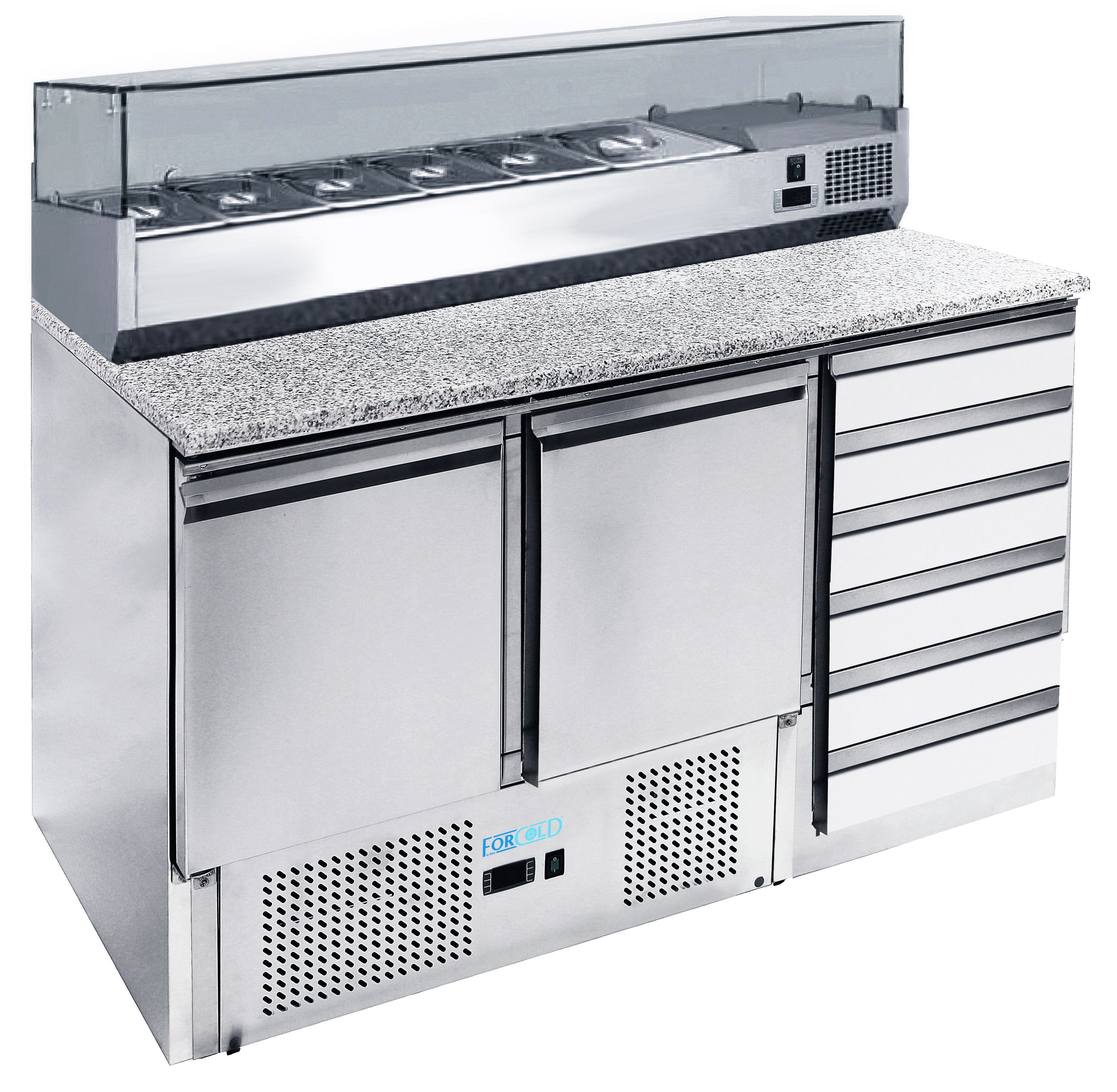 BANCO PIZZA REFRIGERATO STATICO G-S903PZCAS-FC