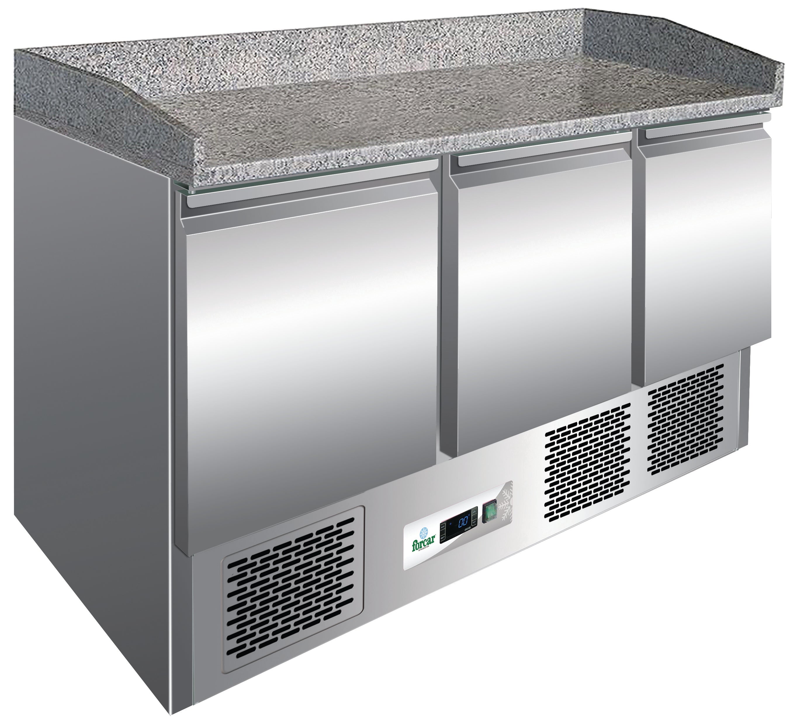 BANCO PIZZA REFRIGERATO STATICO +2+8°C INOX+GRANITO G-S903PZ