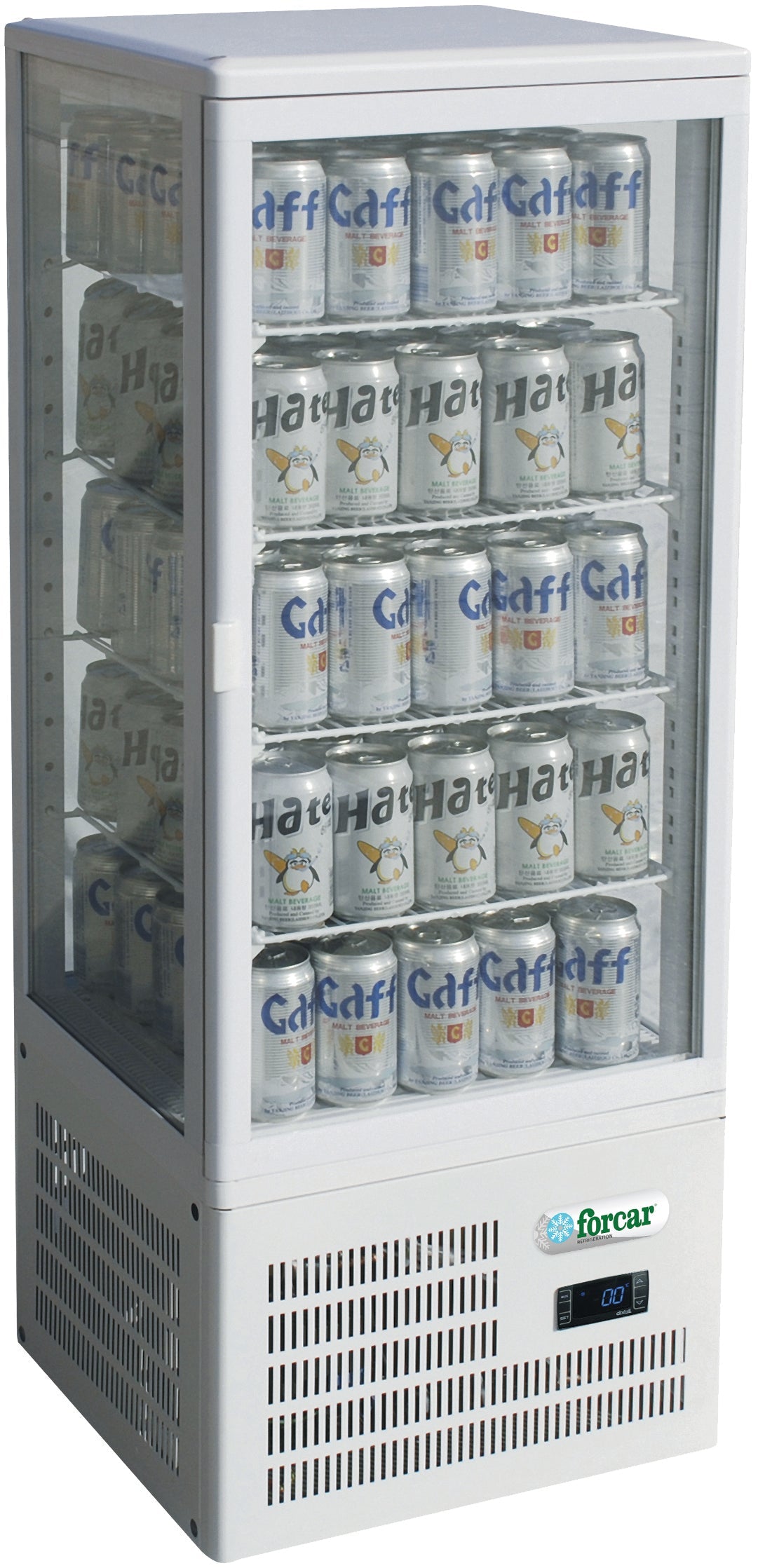 VETRINA 4 LATI REFRIGERATA VENTILATA +2+8°C BIANCO G-TCBD98