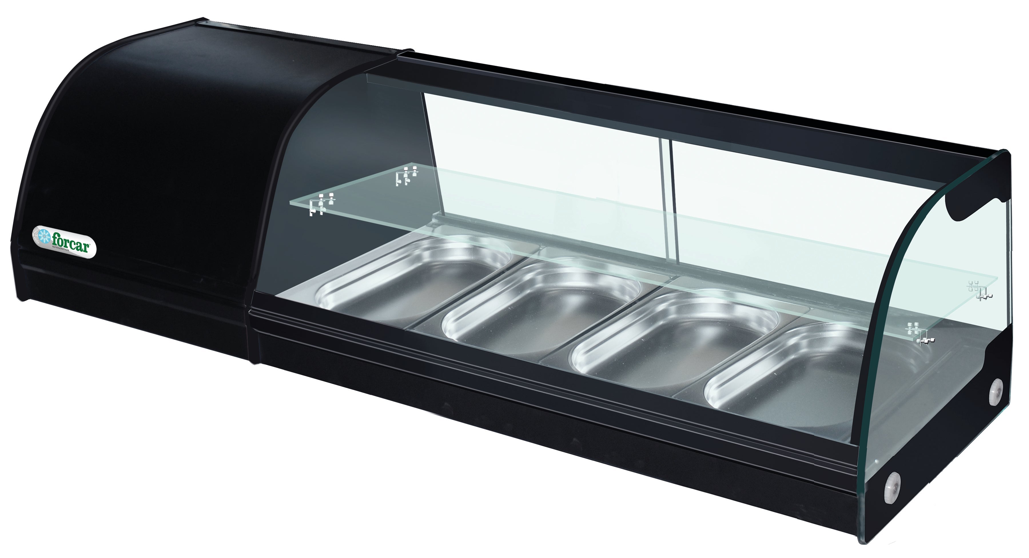 VETRINA REFRIGERATA PER TAPAS +4 +8°C RIPIANO VETRO G-TS1200
