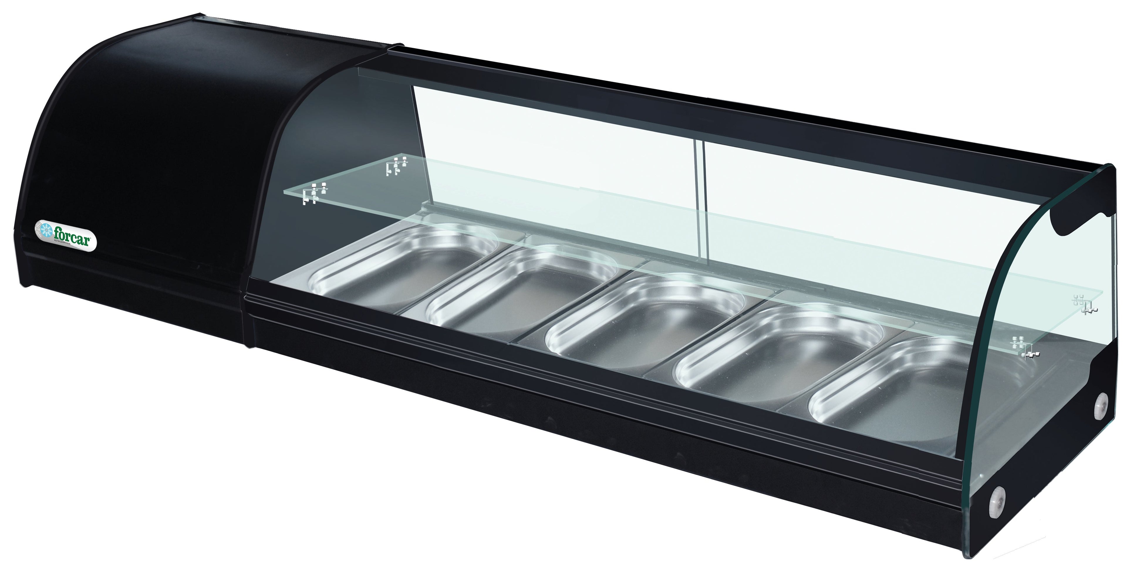 VETRINA REFRIGERATA PER TAPAS +4 +8°C RIPIANO VETRO G-TS1500