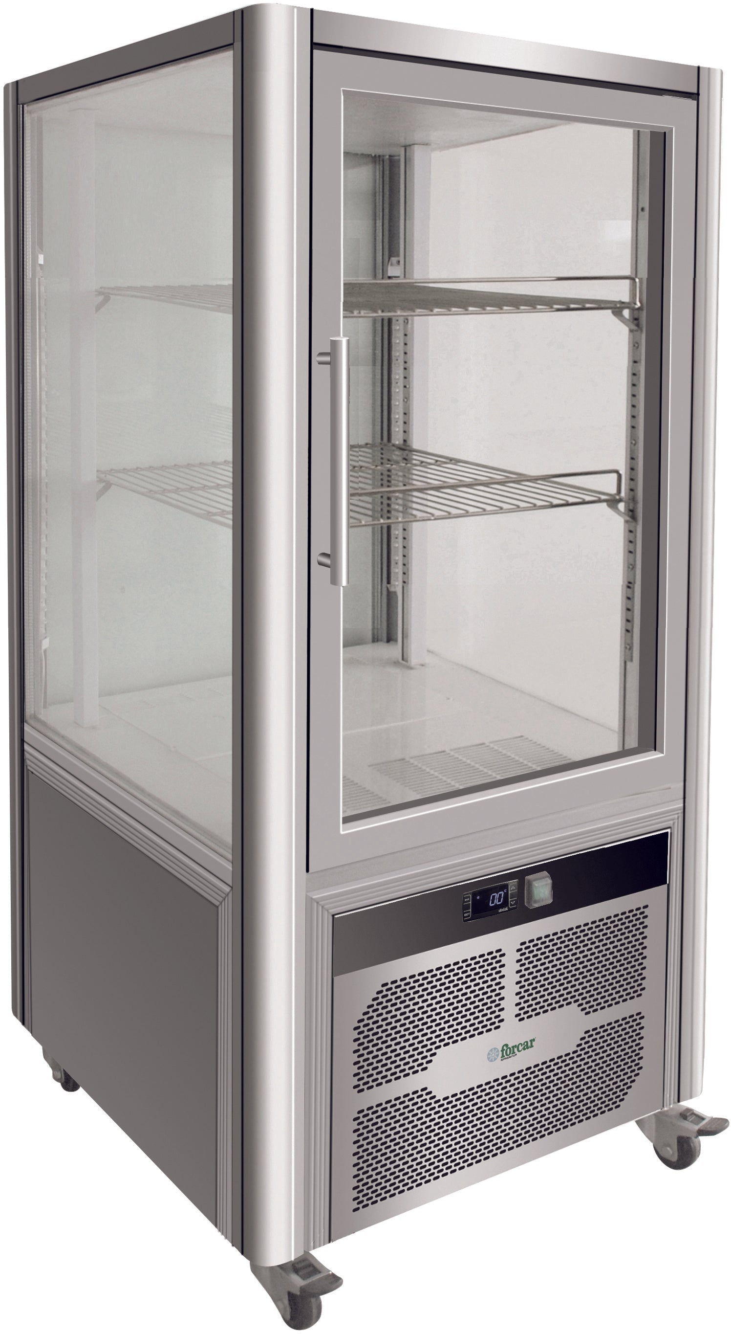 VETRINA 4 LATI REFRIGERATA VENTILATA INOX +2+8°C G-VGP200R