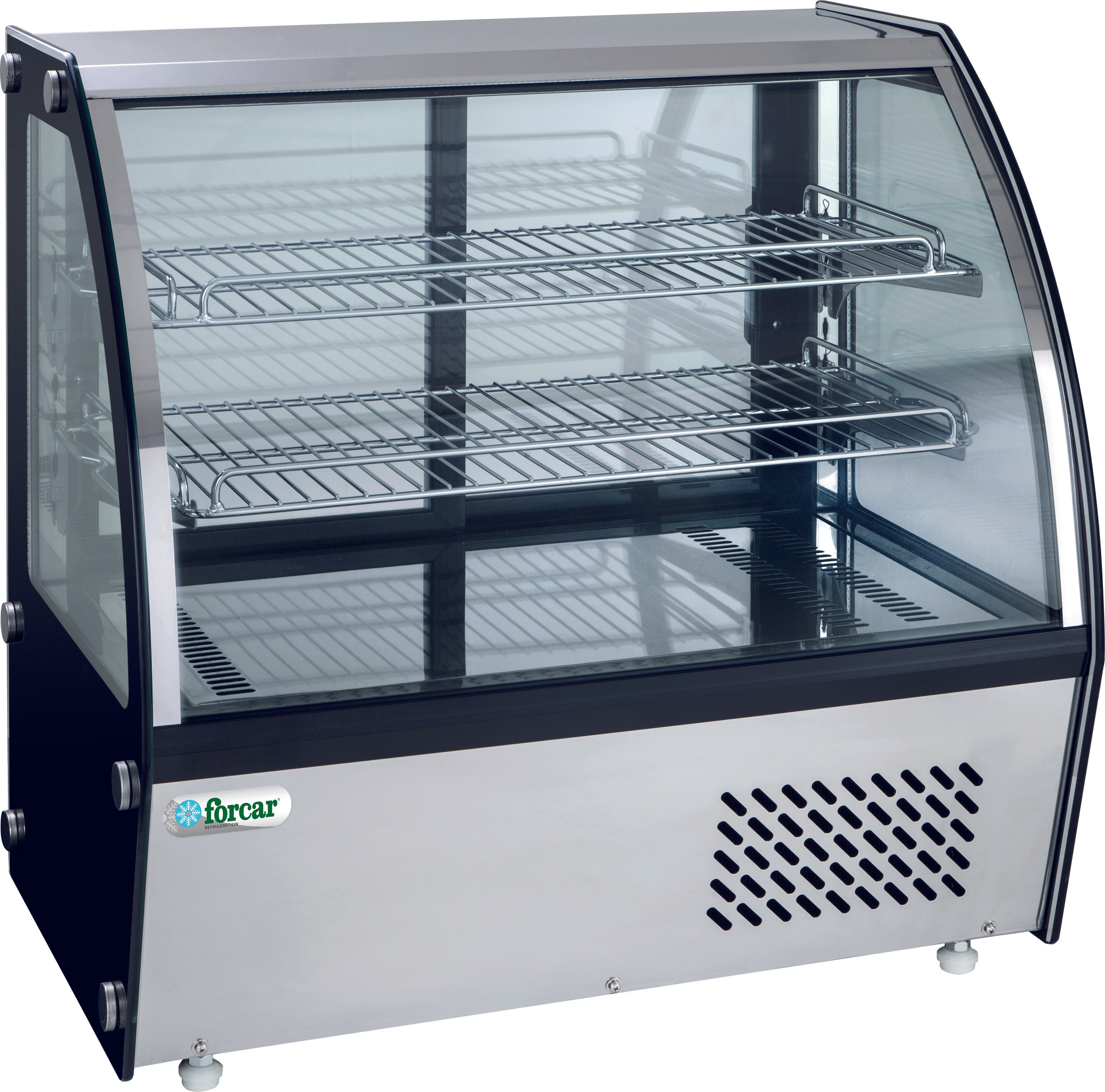 ESPOSITORE REFRIGERATO VETRO CURVO VENTILATO +2+8°C G-VPR160