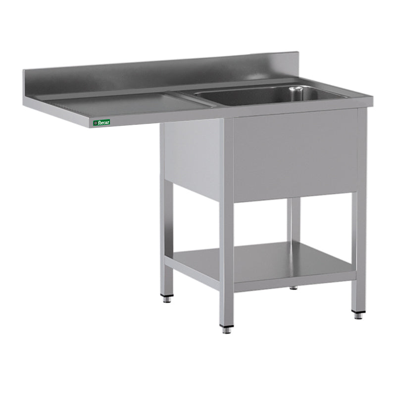 LAVELLO INOX A SBALZO -1 VASCA 120x70x95cm GDS127L1DW