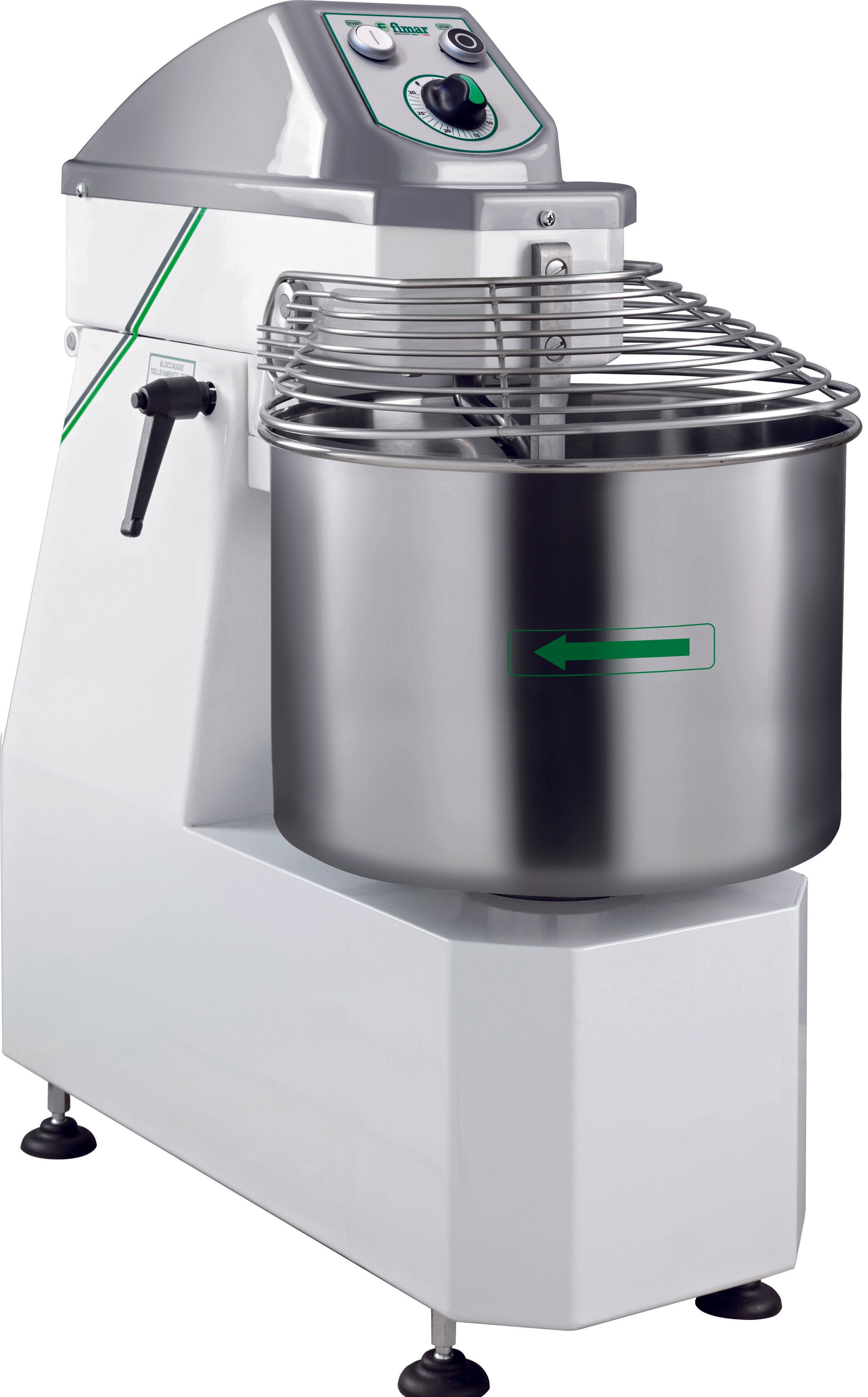 IMPASTATRICE A SPIRALE 38SL GRIGLIATO SALVAMOTORE TIMER MECCANICO - 400V 50Hz 3PH