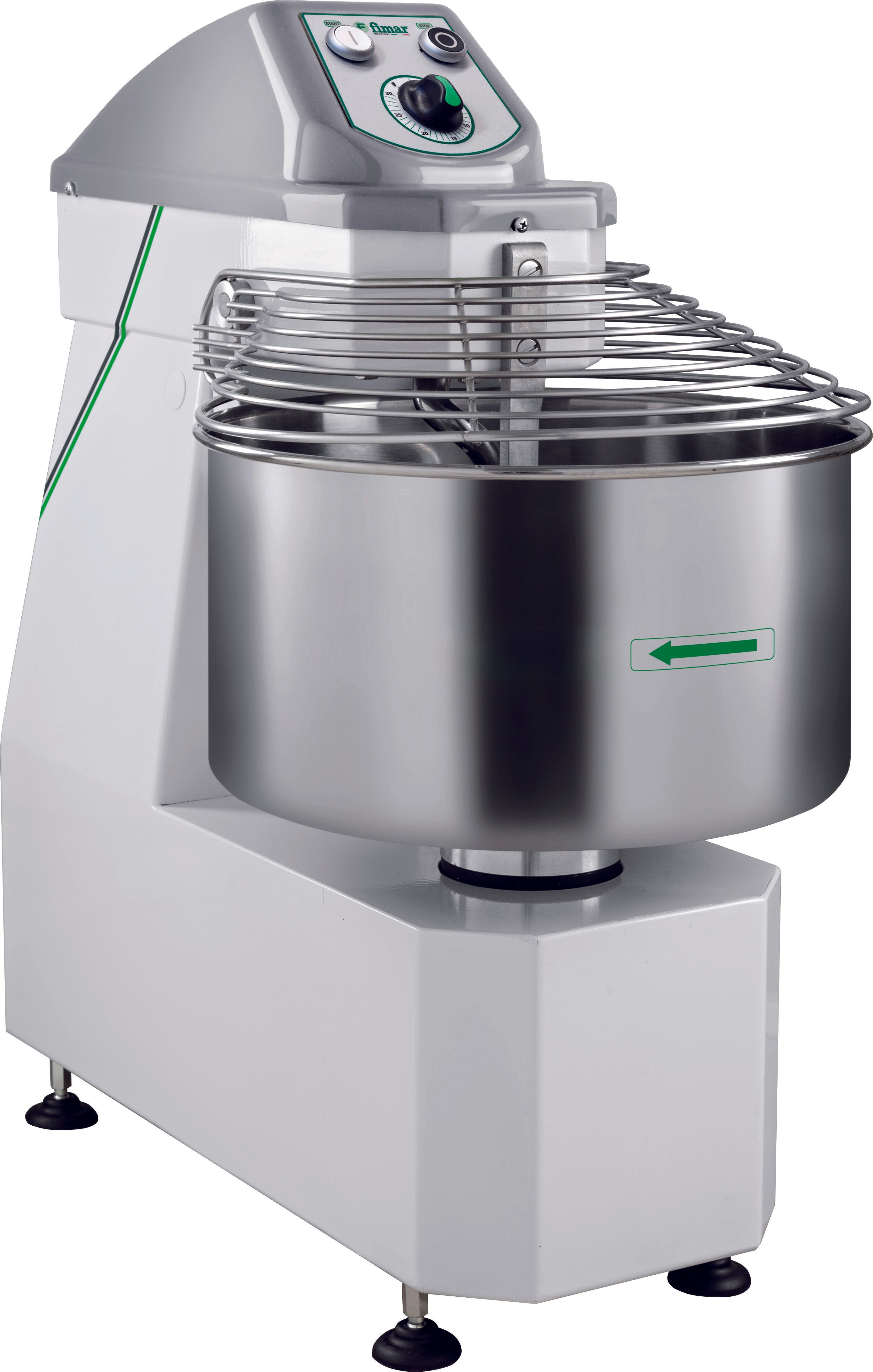IMPASTATRICE A SPIRALE 50SB GRIGLIATO TIMER MECCANICO SALVAMOTORE - 400V 50Hz 3PH
