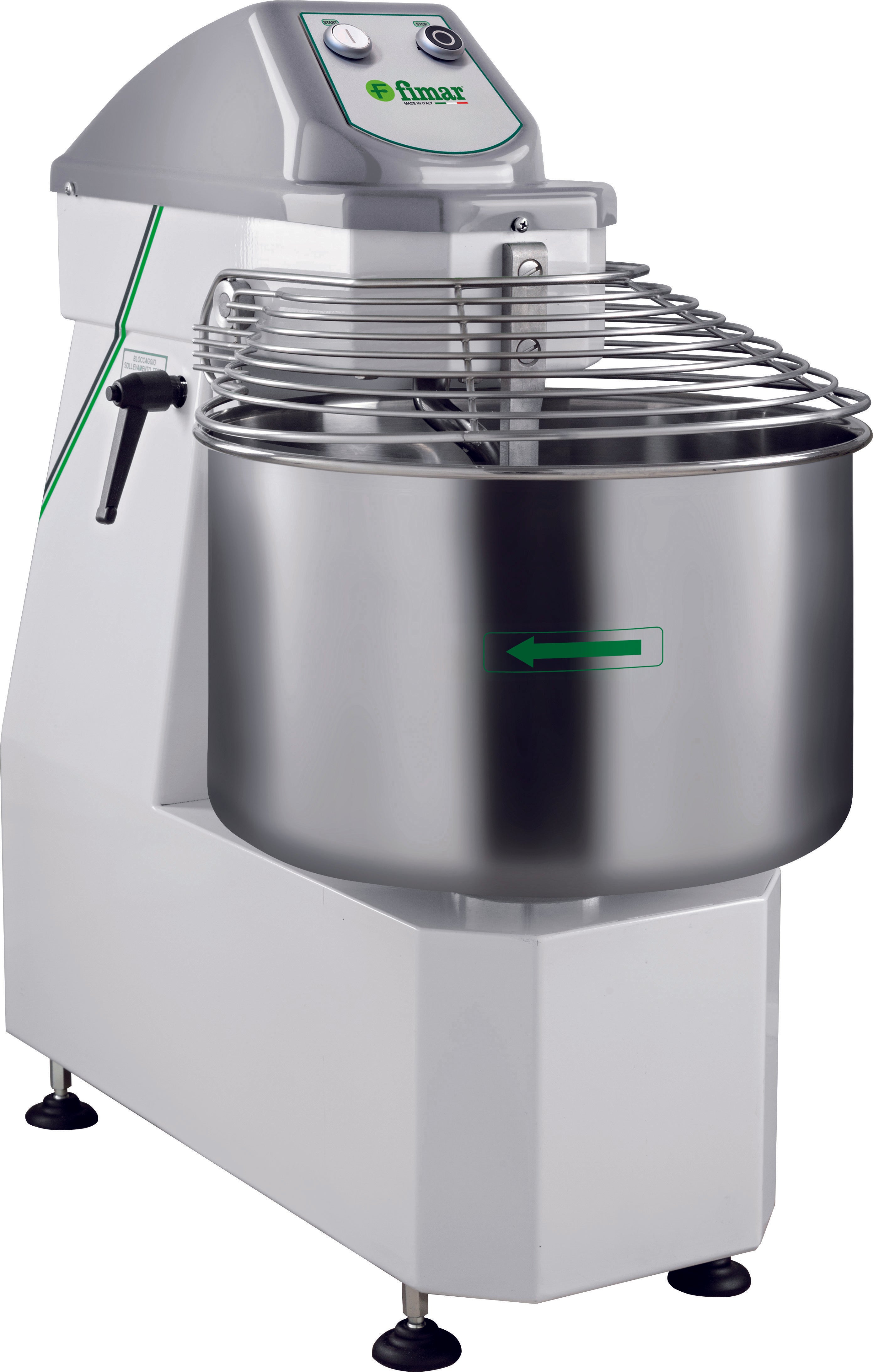 IMPASTATRICE A SPIRALE 50SL GRIGLIATO SALVAMOTORE TIMER MECCANICO 2V - 400V 50Hz 3PH