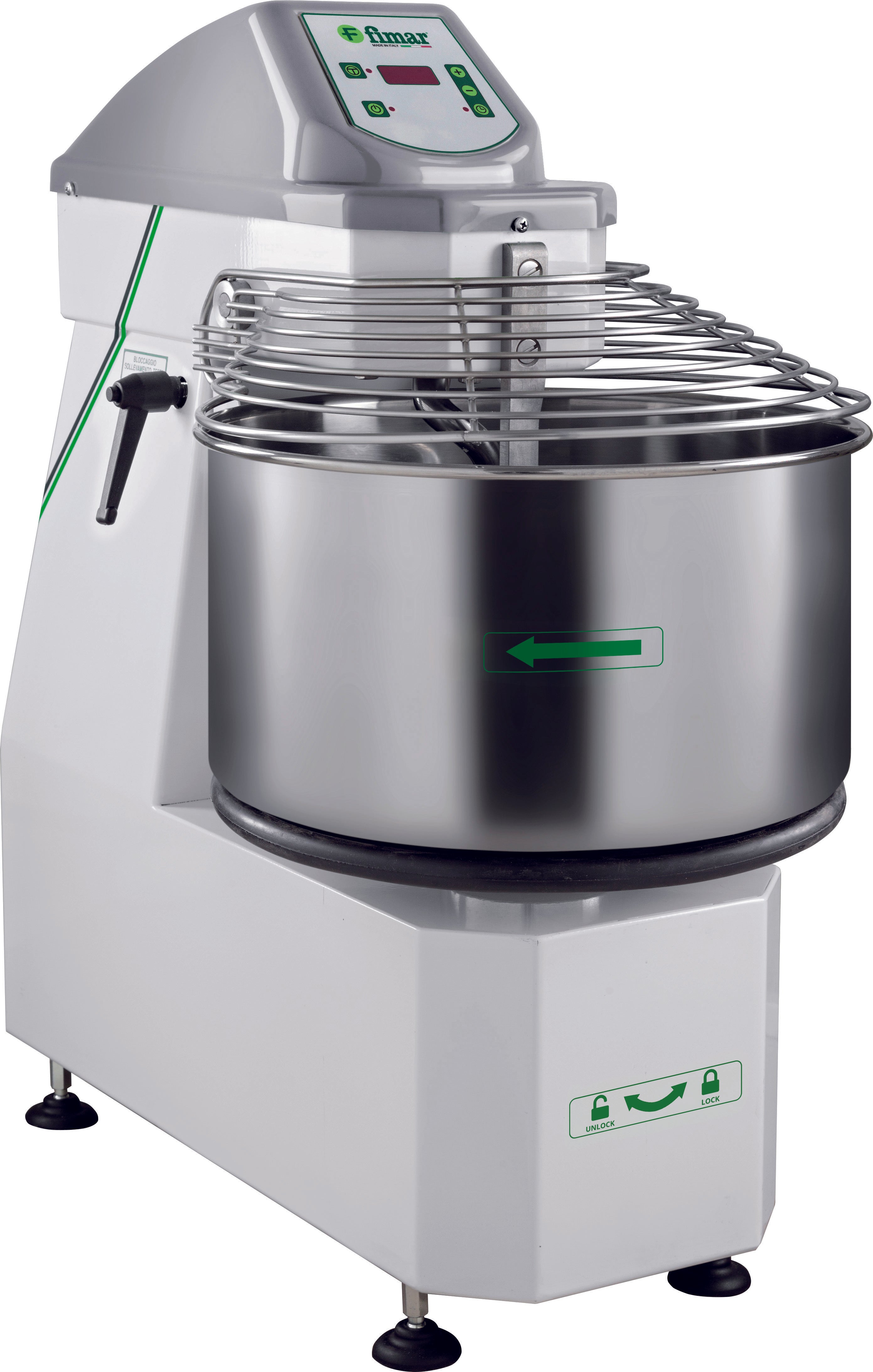 IMPASTATRICE A SPIRALE 50SR GRIGLIATO TIMER DIGITALE - 400V 50Hz 3PH