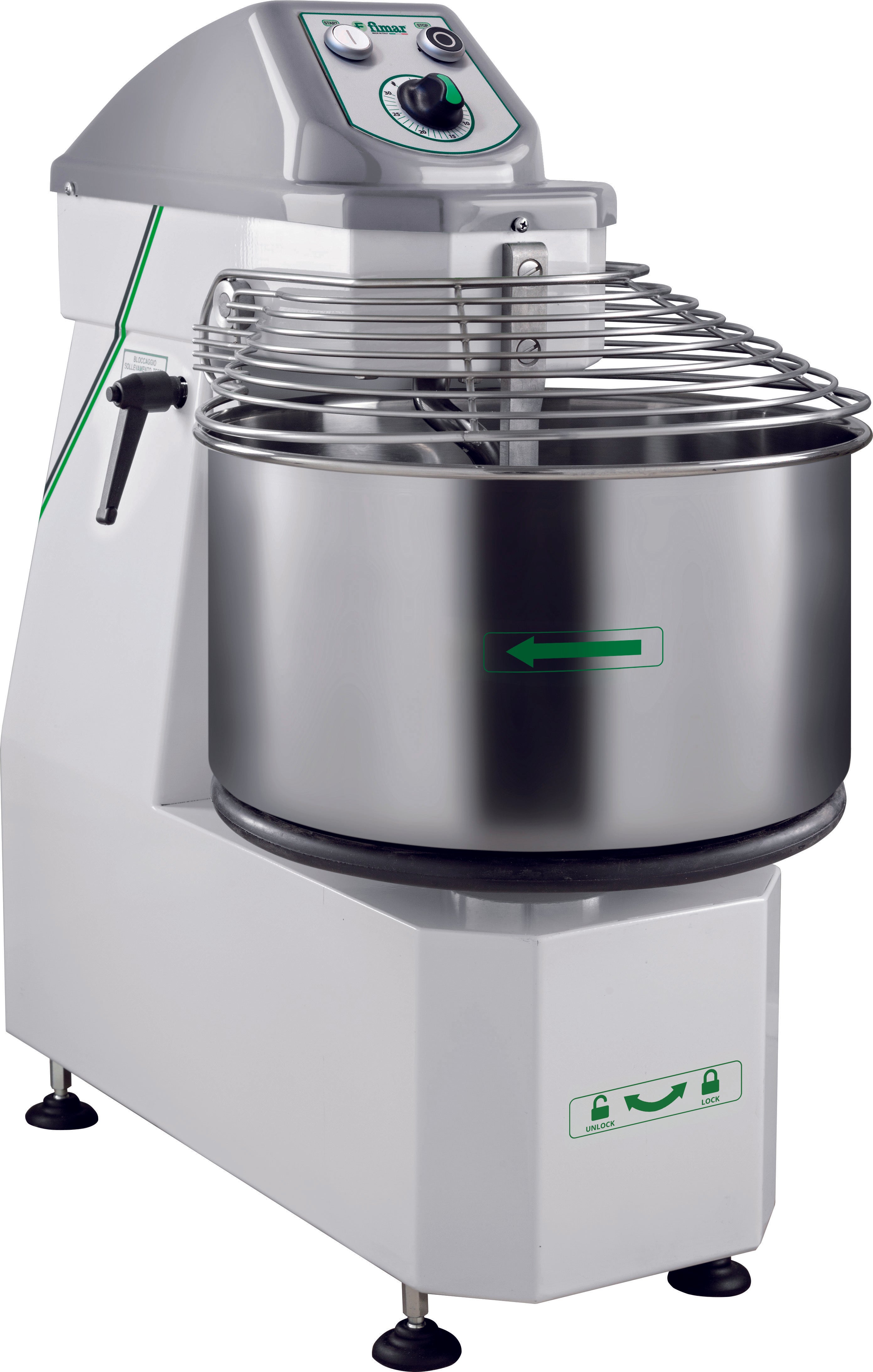 IMPASTATRICE A SPIRALE 50SR GRIGLIATO SALVAMOTORE 2V - 400V 50Hz 3PH